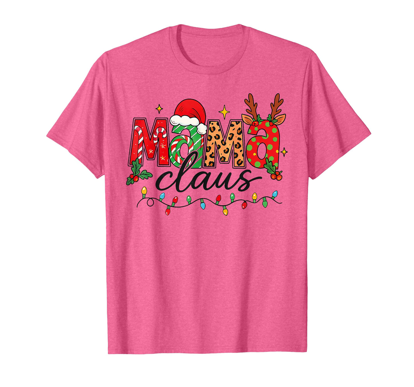 Mama Claus Christmas Pajama Santa Claus Family Matching T-Shirt