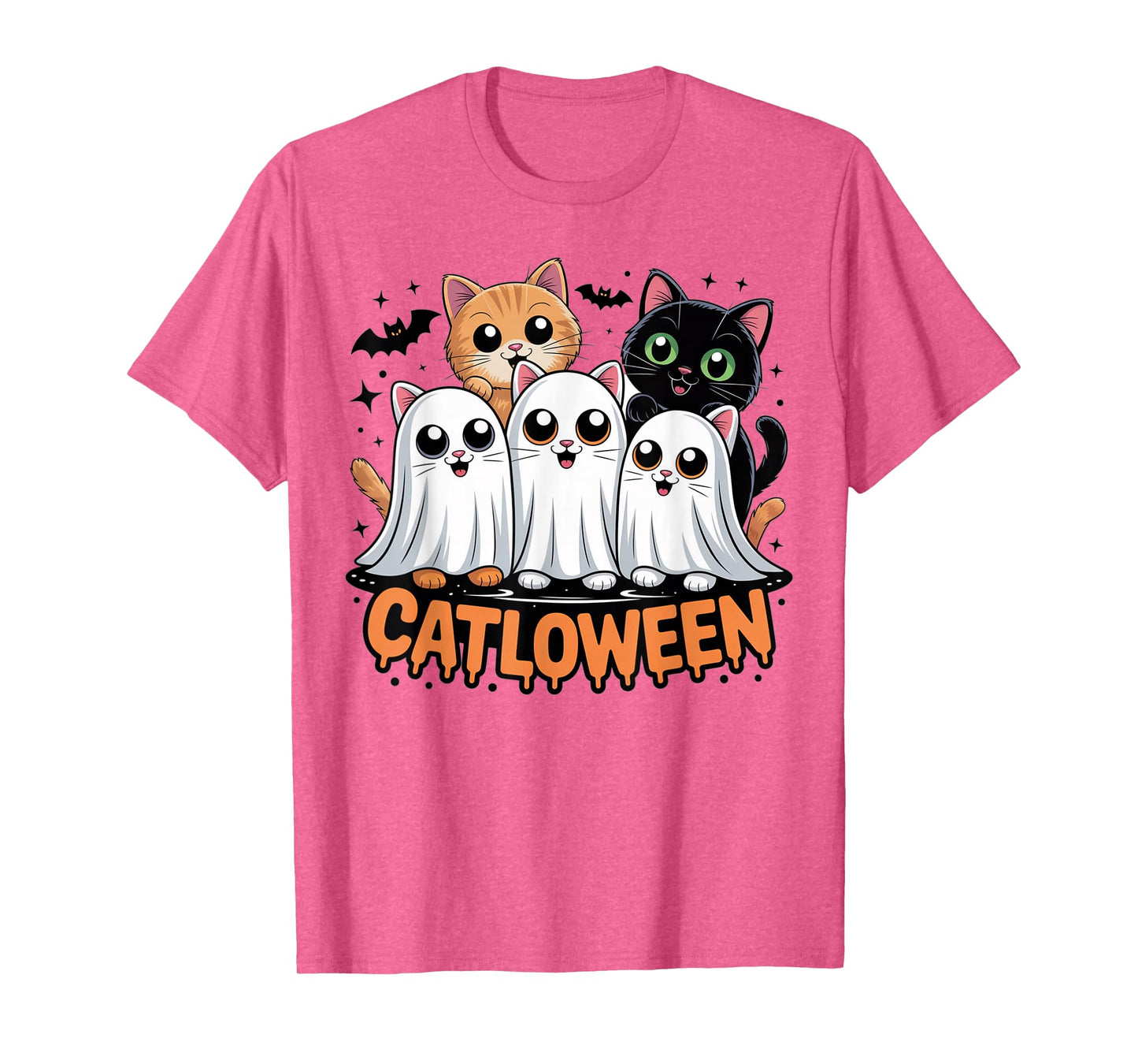 catloween Boo Cute Kitty Cats Lover Halloween Women Men T-Shirt