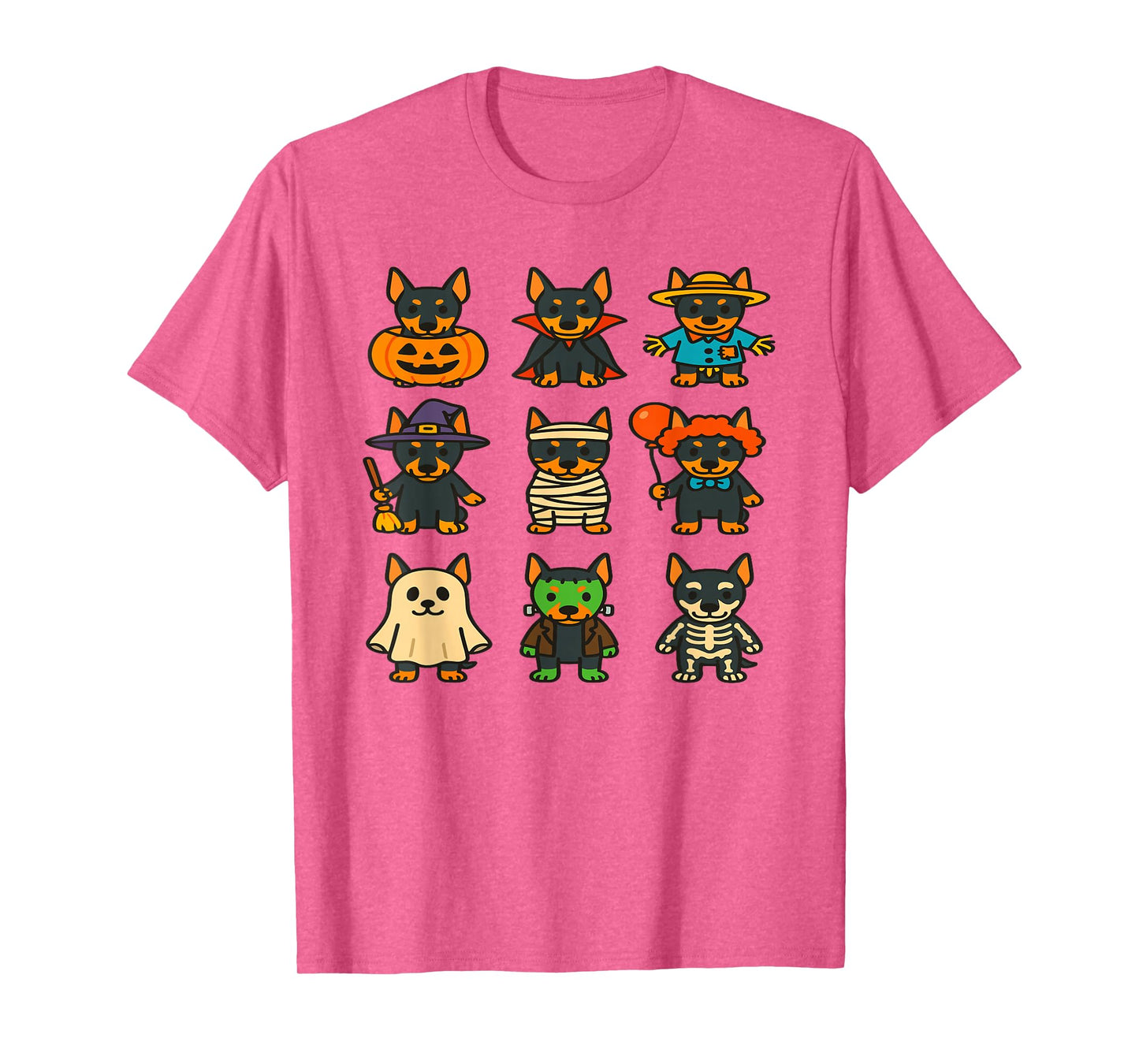 Doberman Pinscher Halloween Costume Funny Scary Dog Ghost T-Shirt