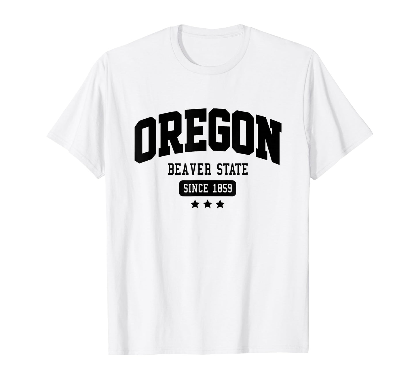 Vintage Oregon Beaver State Athletic Black Text T-Shirt