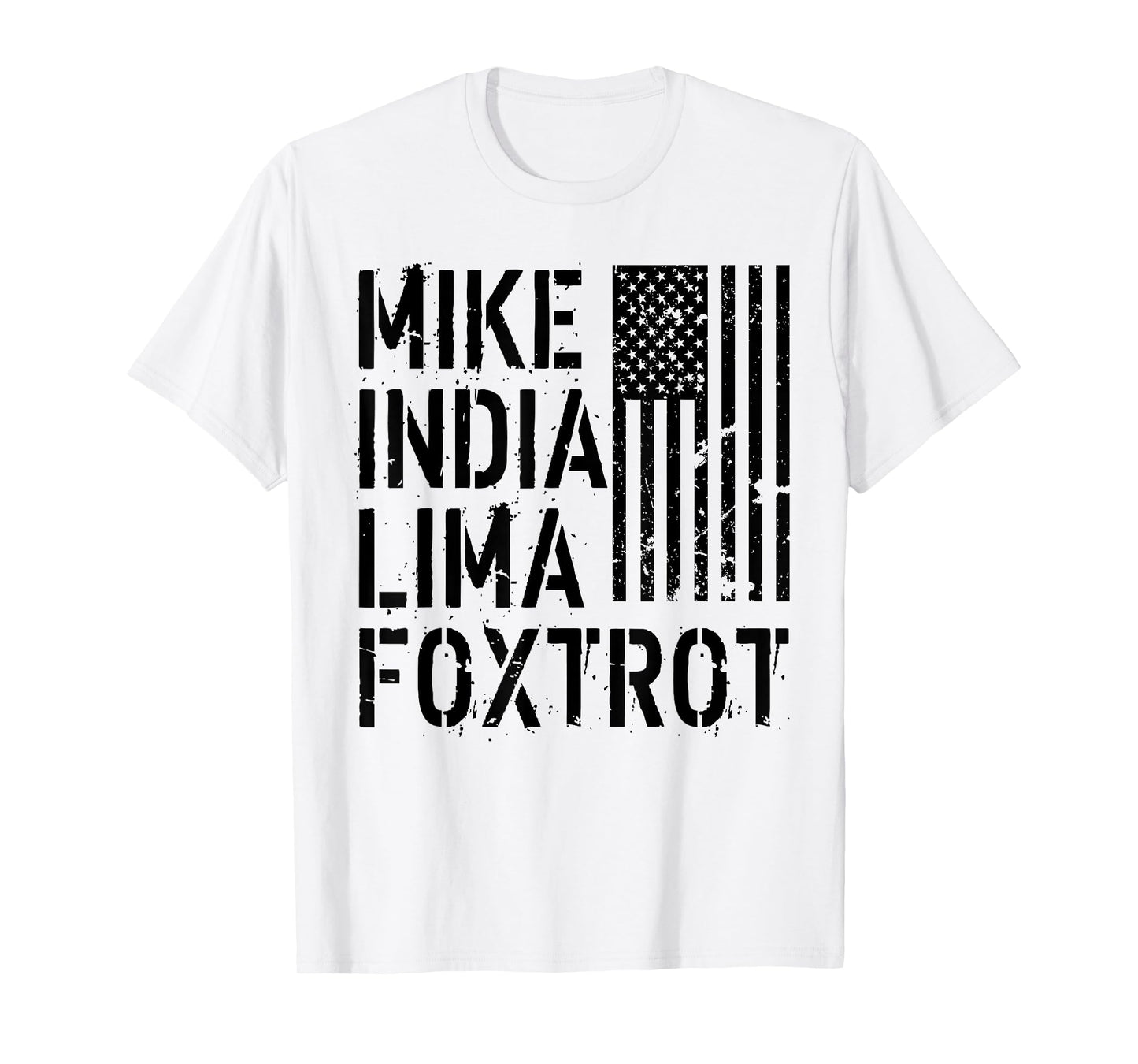 Mike India Lima Foxtrot Hot Mom Muscle Mommy American Flag Women Men T-Shirt