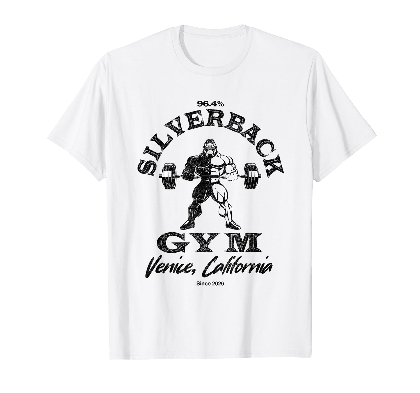 96.4% Silverback Gym Apparel Venice beach California, retro T-Shirt