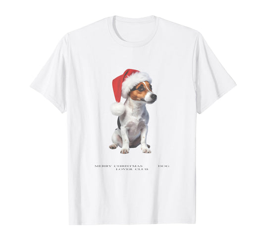 Jack Russell Terrier Christmas Dog Vintage T-Shirt