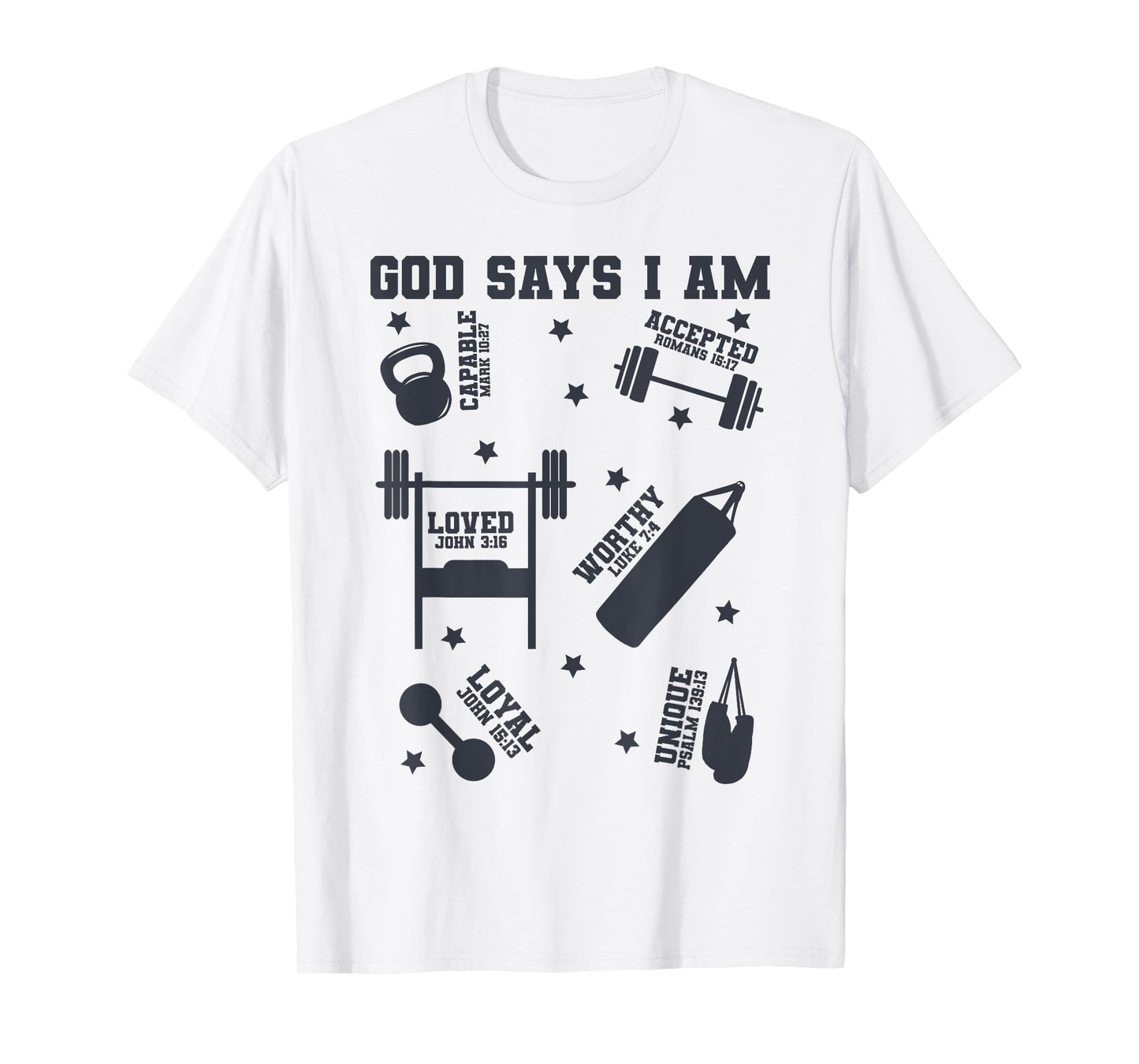 God Says I Am Gym Lover Men Women Christian T-Shirt