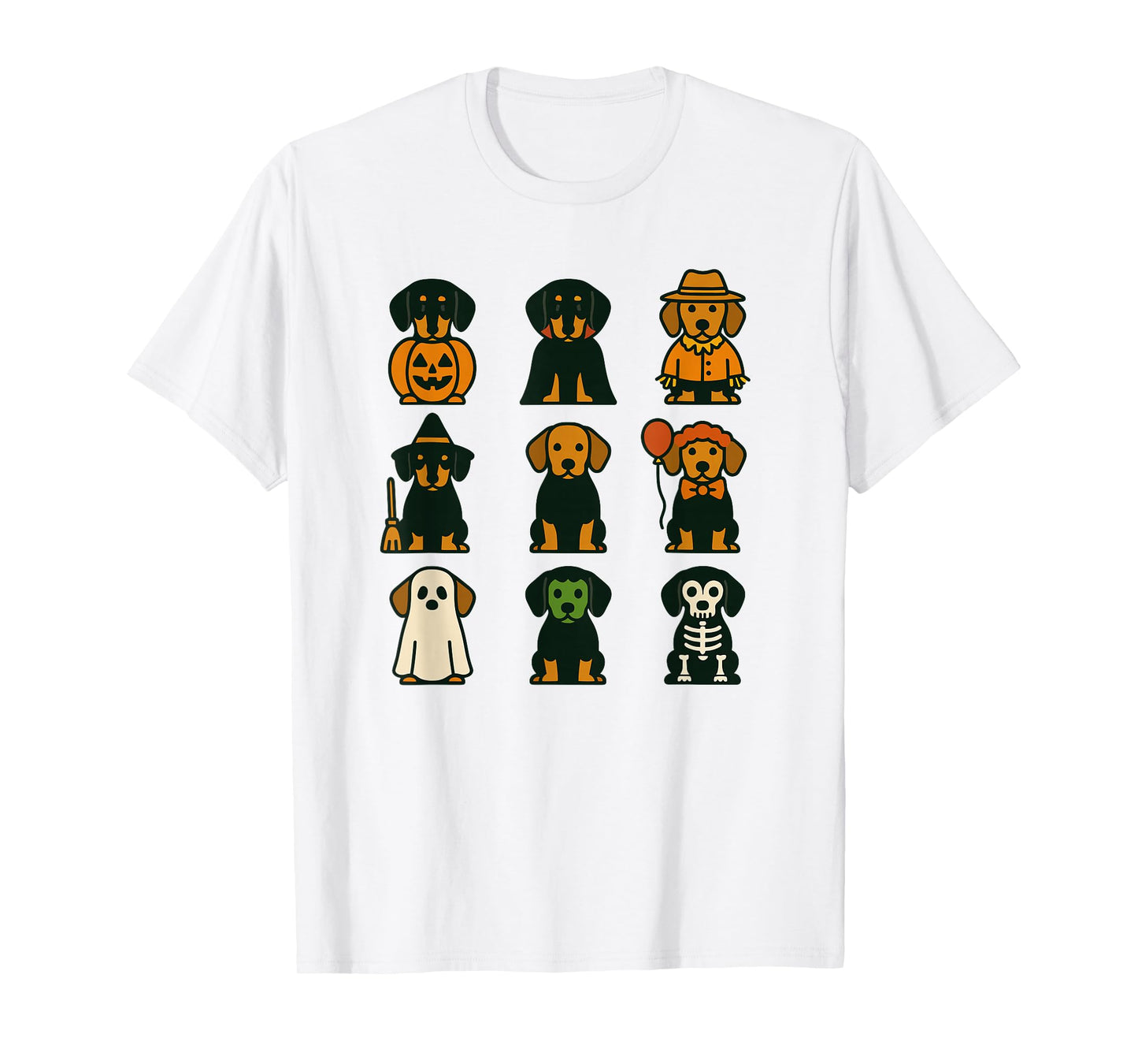 Dachshund Halloween Costume Funny Scary Dog Ghost Witch T-Shirt
