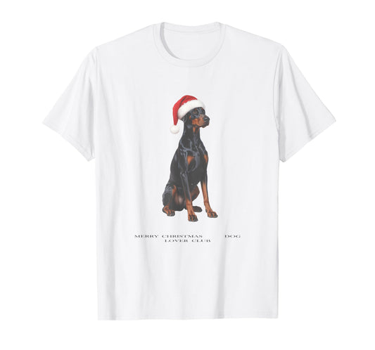 Doberman Christmas Dog Vintage T-Shirt
