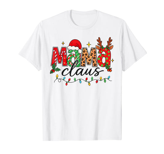 Mama Claus Christmas Pajama Santa Claus Family Matching T-Shirt