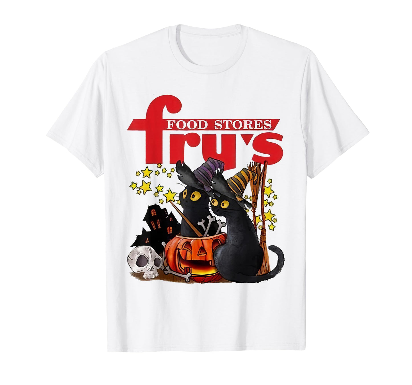 Fry’s Food and Drug X Black Cat Witch Halloween T-Shirt