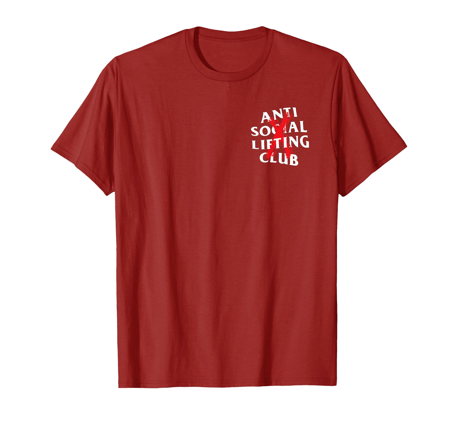 Anti Social Lifting Club: Canceled Red (Front + Back) T-Shirt