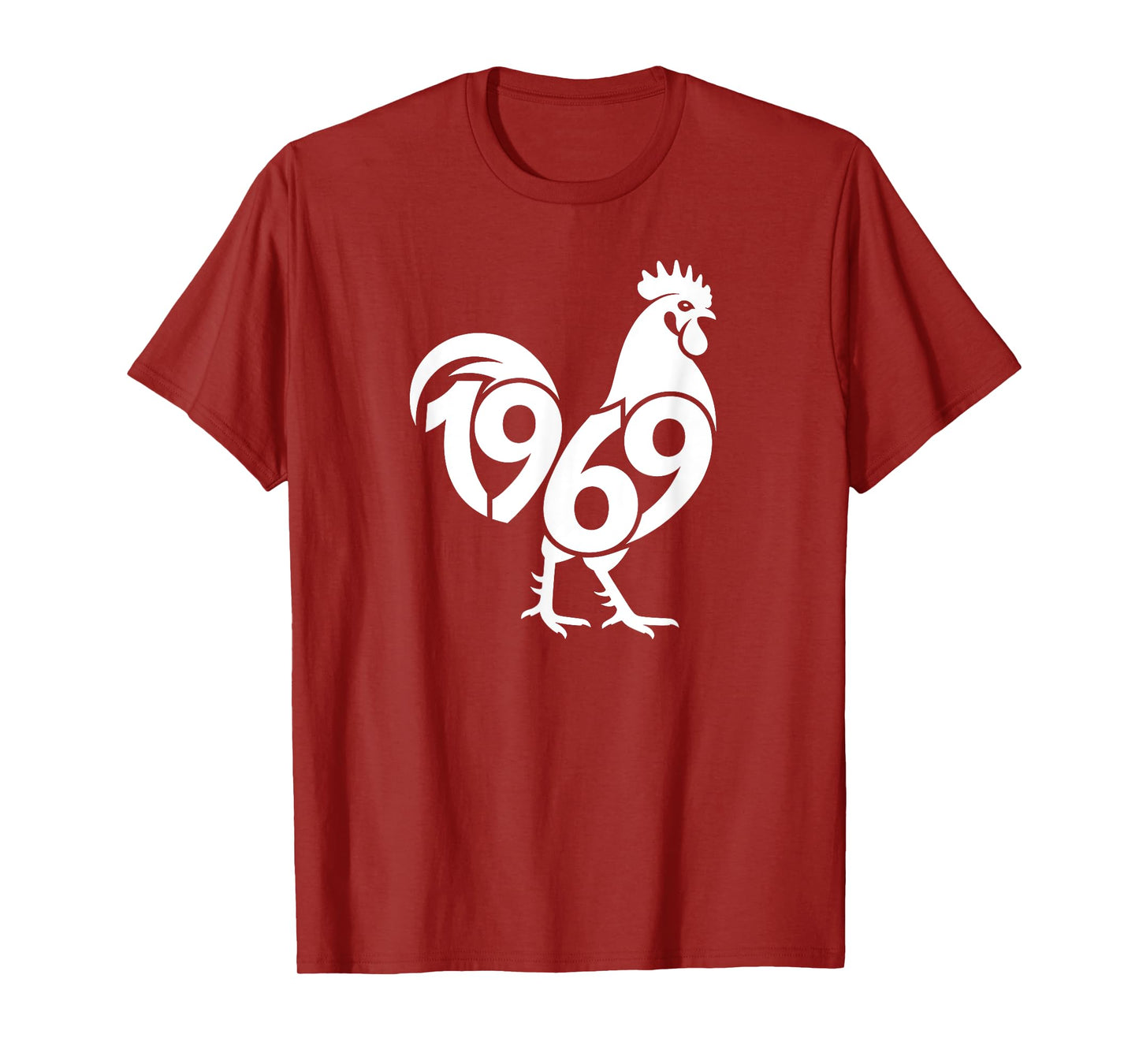 1969 Rooster - Chinese Zodiac Year Personalized Word Art T-Shirt
