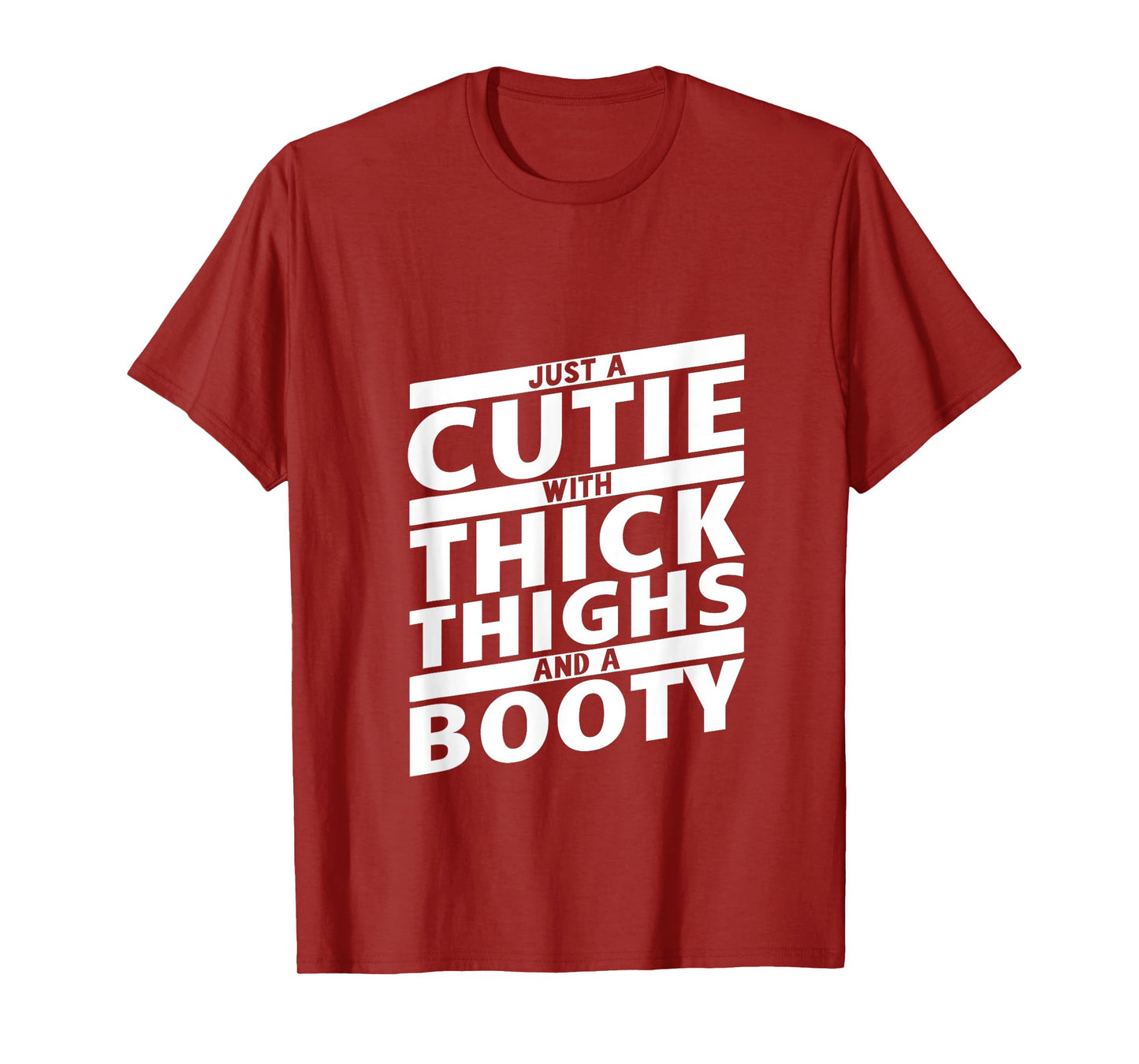 Shertvibes Curvy Thicc Girl Lover Workout Tees Funny Just a Cutie With Thick Thighs And A Booty Gym Wear T-Shirt