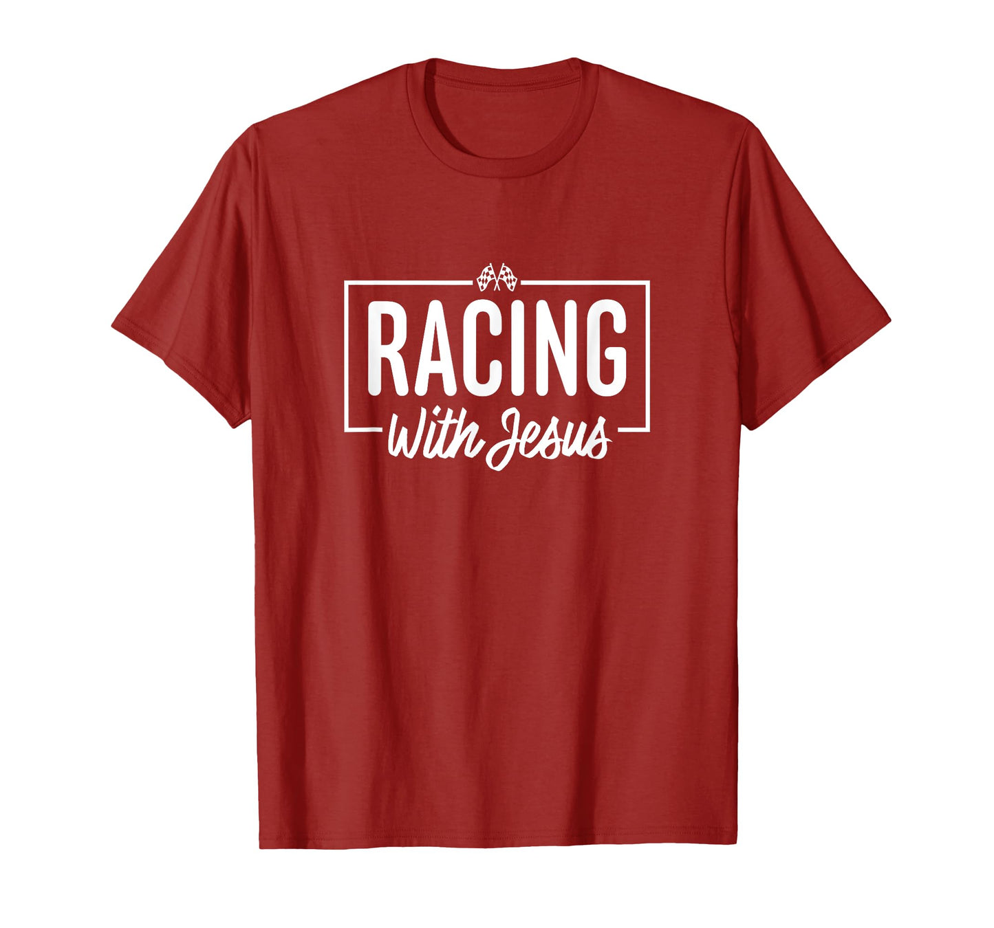 Racing with Jesus, Christian Racer T-Shirt