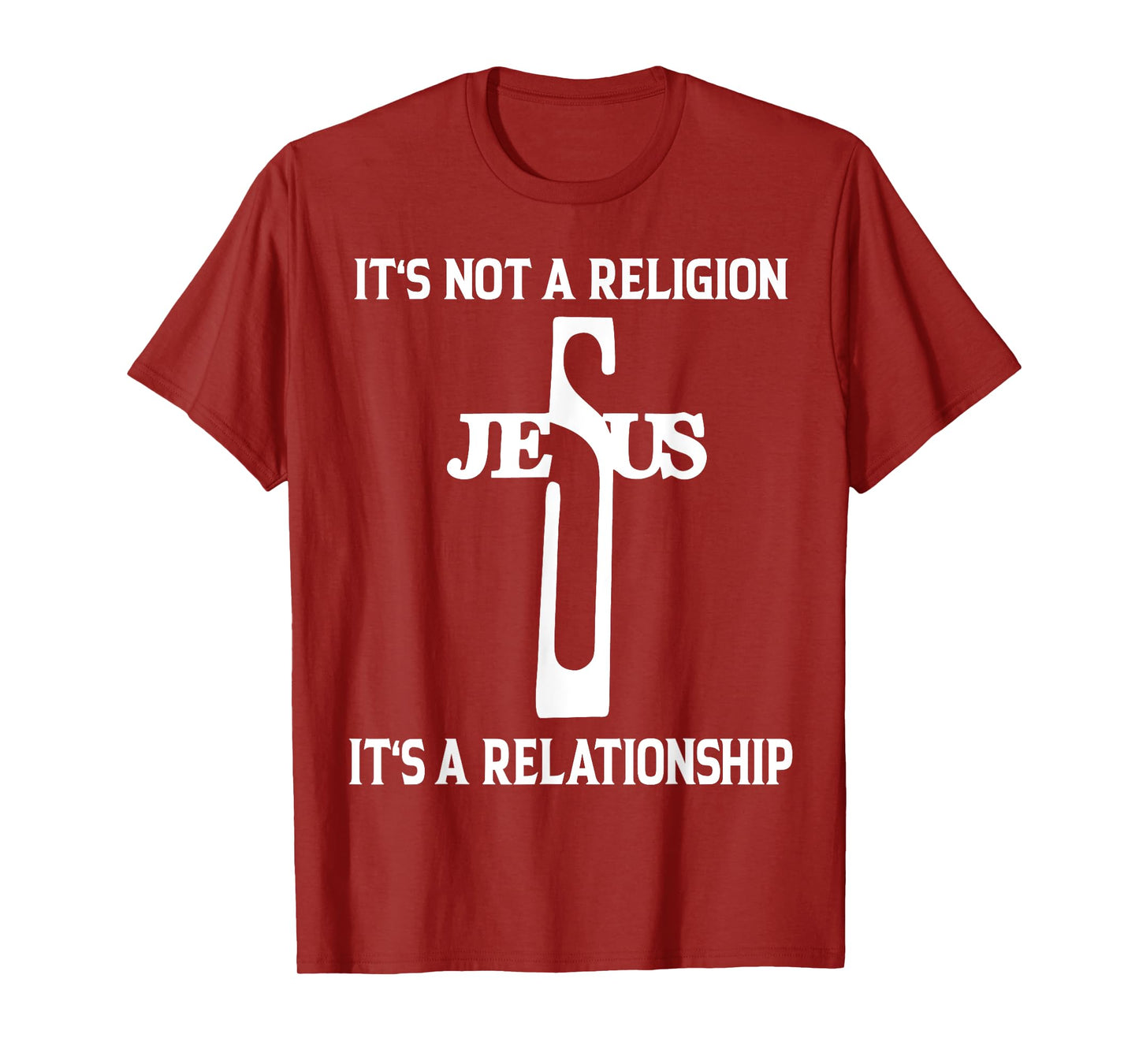 It's Not A Religion Jesus It's A Relationship Christian Women's T-Shirt, Black, Small, Short Sleeve, Unisex-Adults