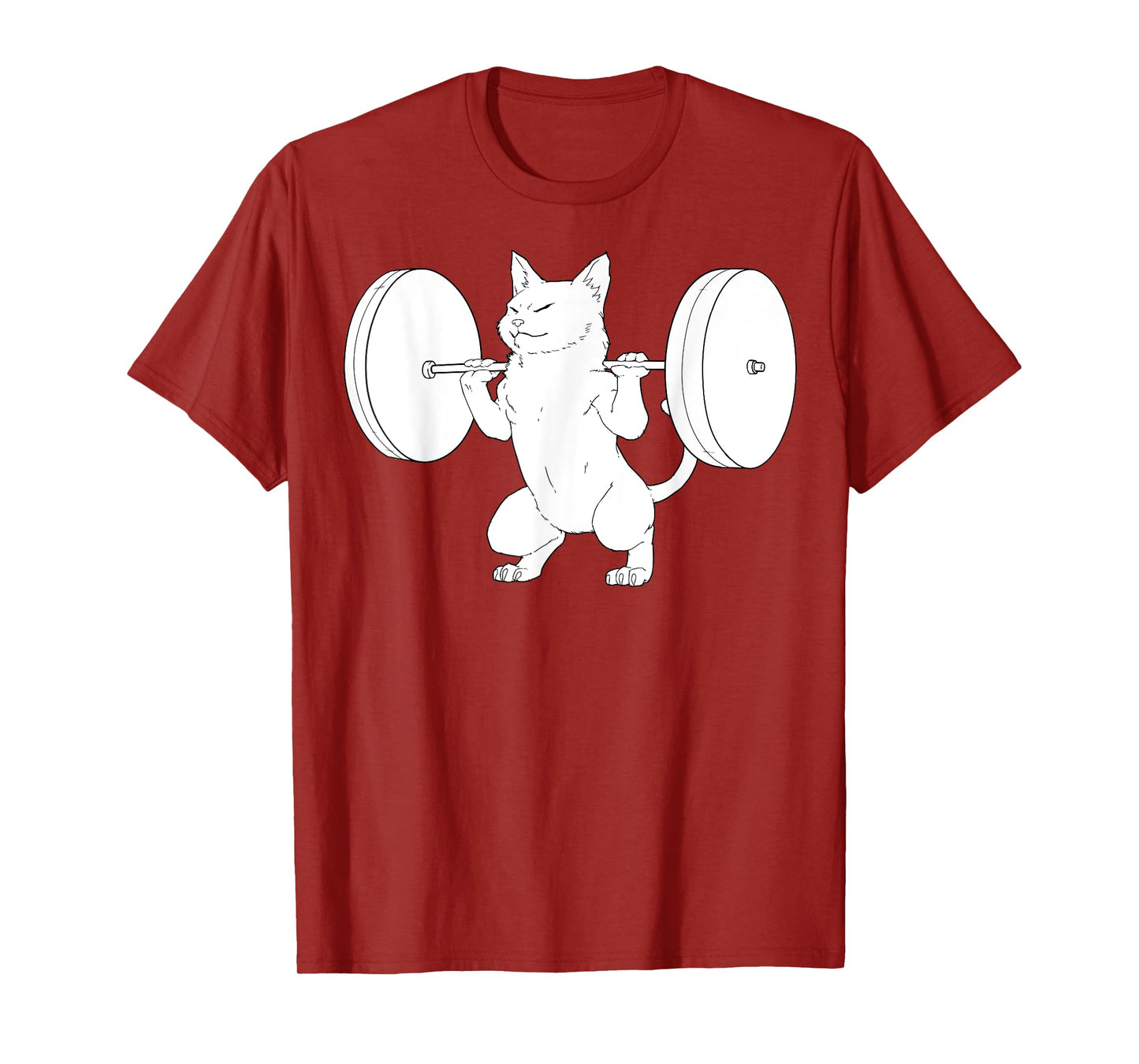 Cat Squat Powerlifting T-Shirt Cute T-Shirt for Men Women