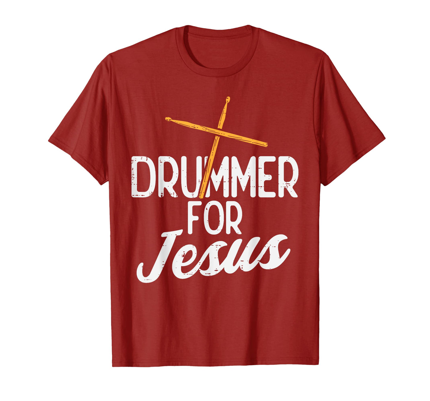 Drummer For Jesus God Drumming Christian Men Women Kids T-Shirt
