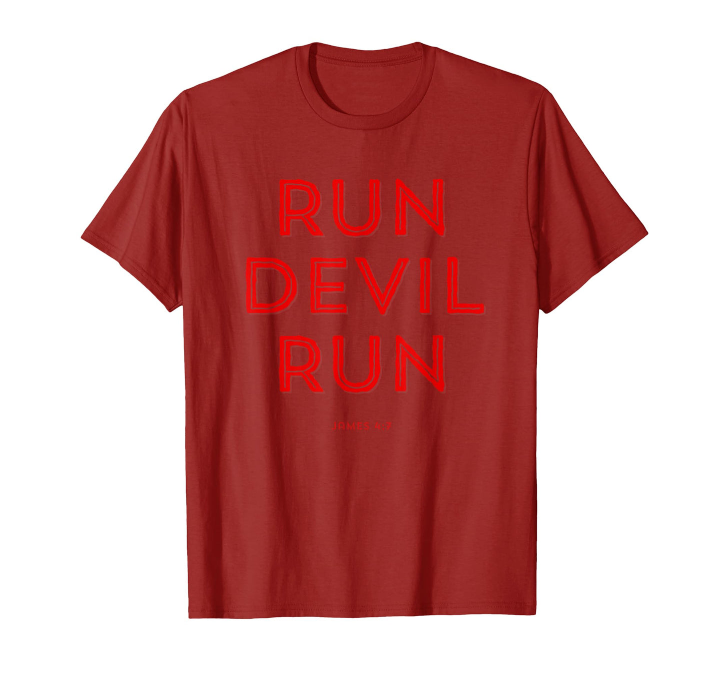 Run Devil Run James 4:7 Bible T-Shirt