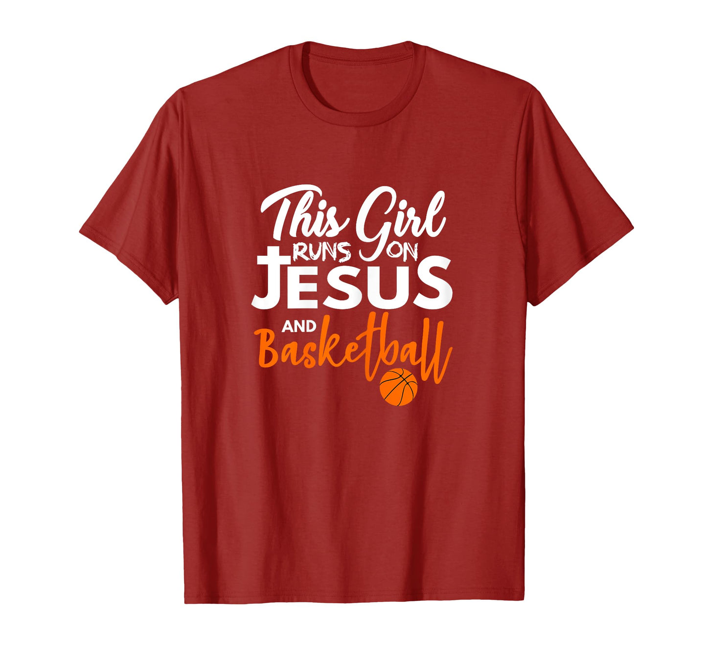 This Girl Runs On Jesus And Basketball T-Shirt