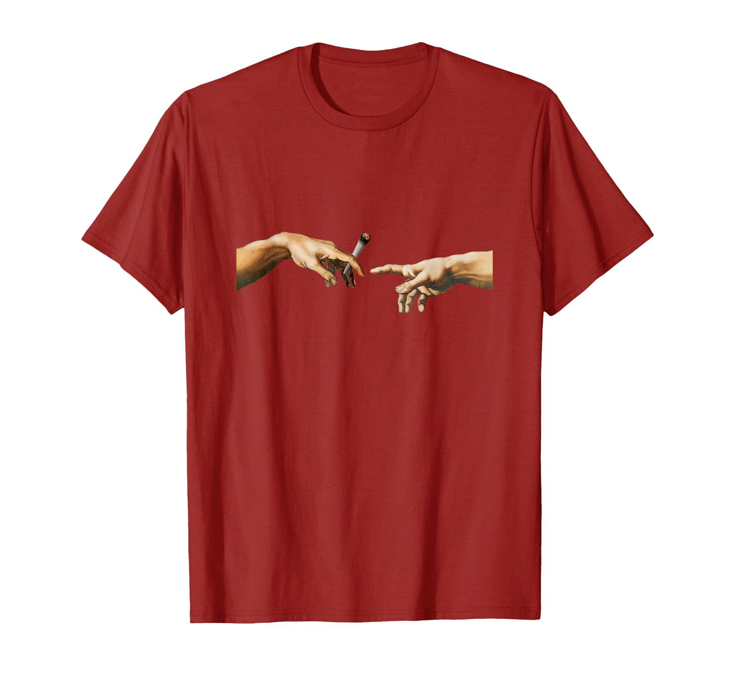 420 The Creation of Adam Michelangelo Weed Joint Vintage T-Shirt
