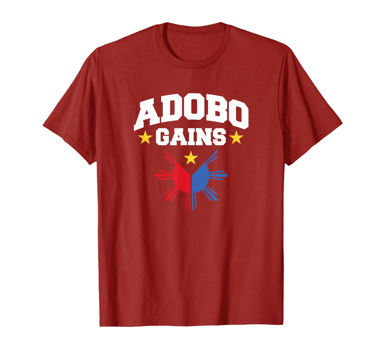 Adobo Gains Funny Filipino Philippine Sun Flag Pride T-Shirt