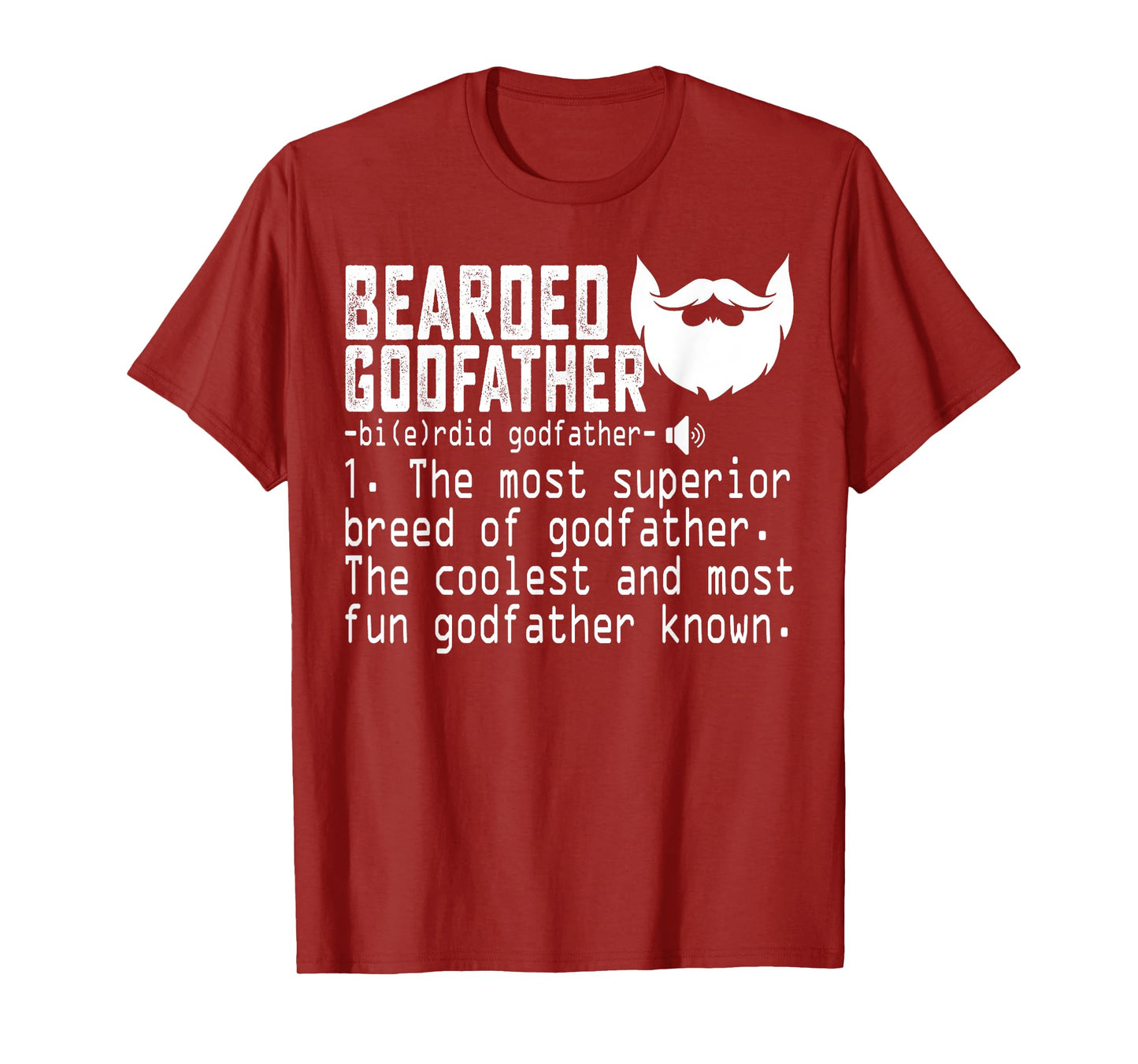 Bearded Godfather Definition Funny Father Grandpa Uncle Gift T-Shirt