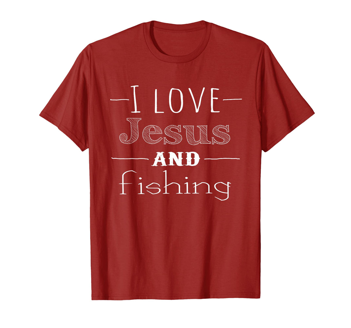 I love Jesus and fishing t-shirt