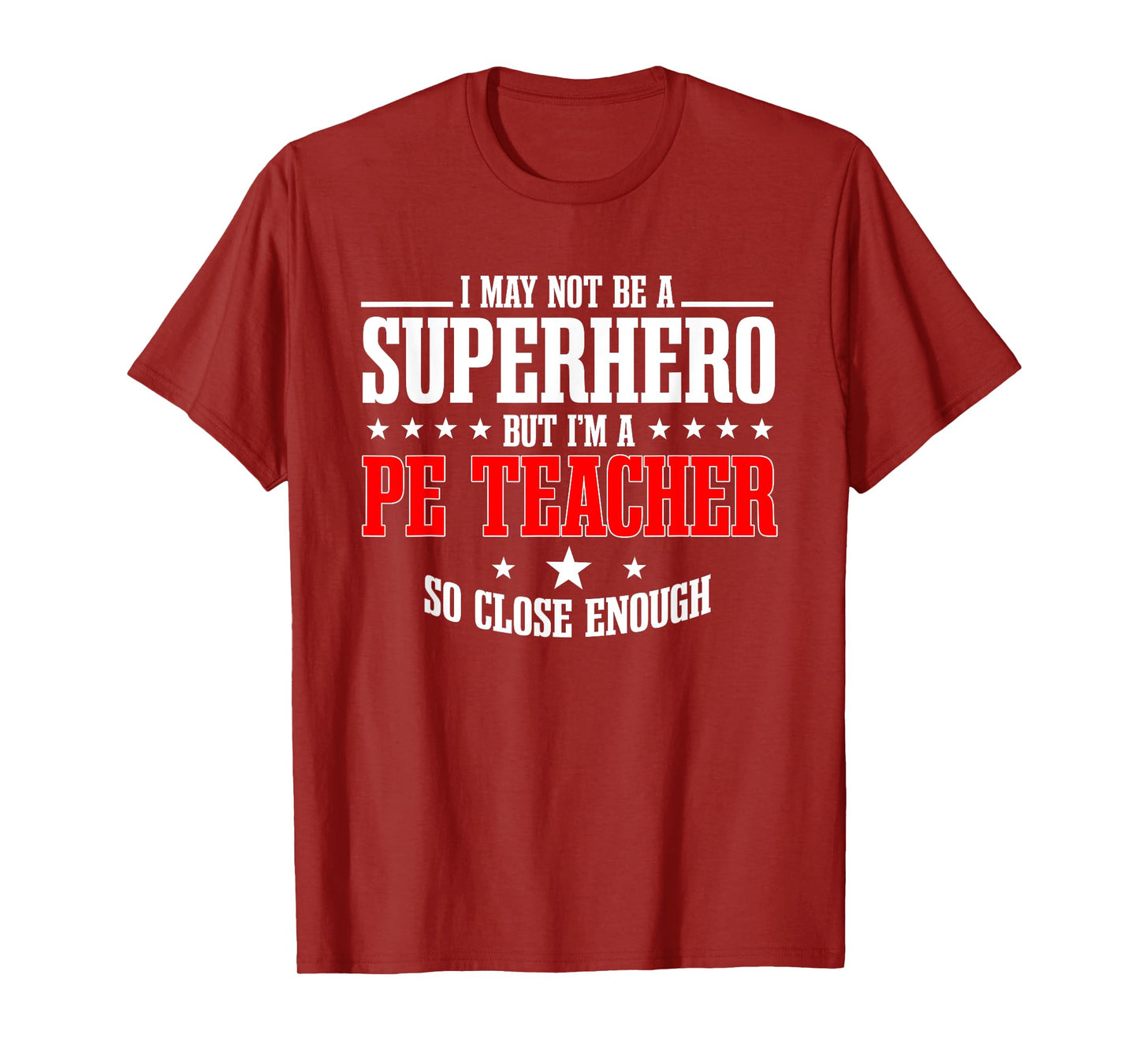 PE Teacher Gym Coach Physical Education Instructor Superhero T-Shirt