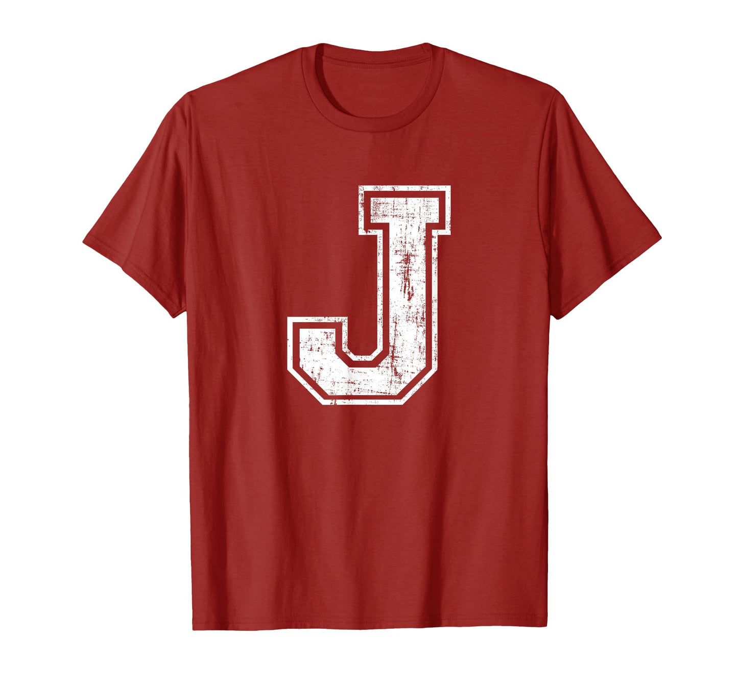 Letter J Uppercase Alphabet Initial School College Varsity T-Shirt