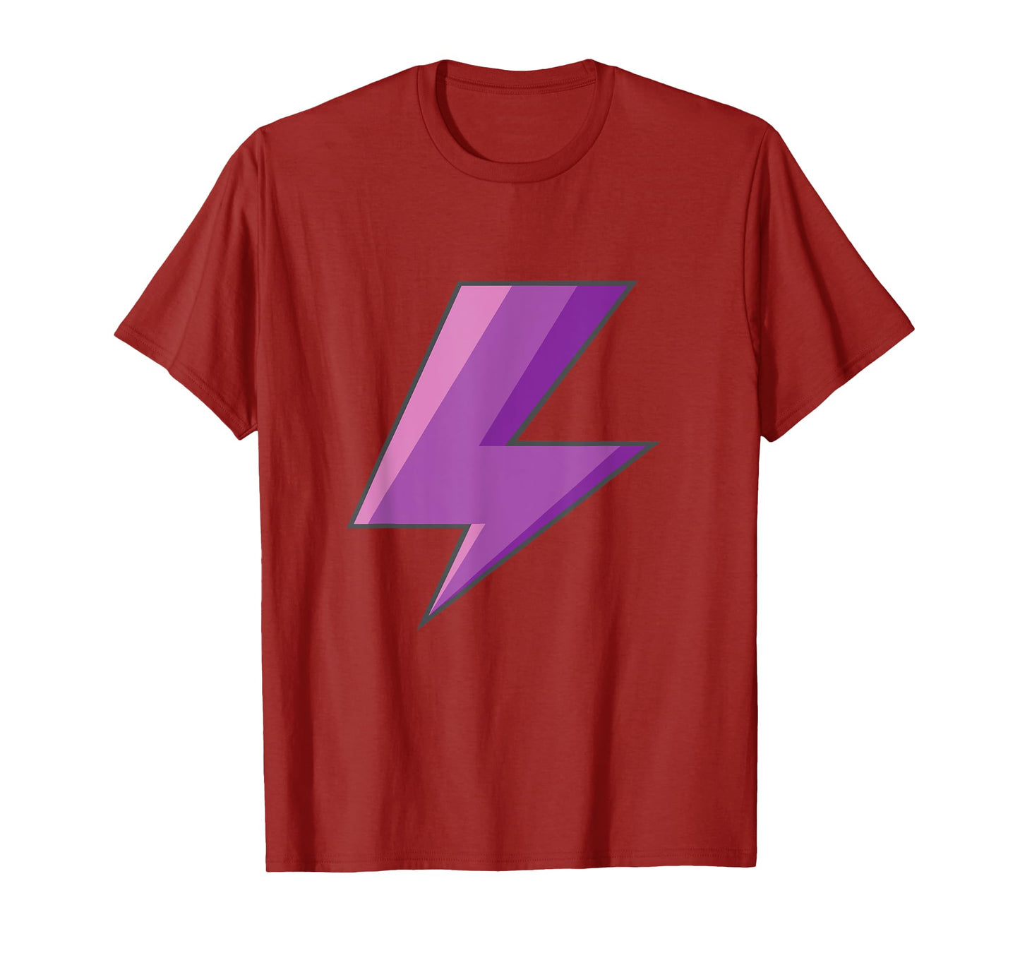 Lightning Bolt Purple Graphic Tee Easy Halloween Costume T-Shirt