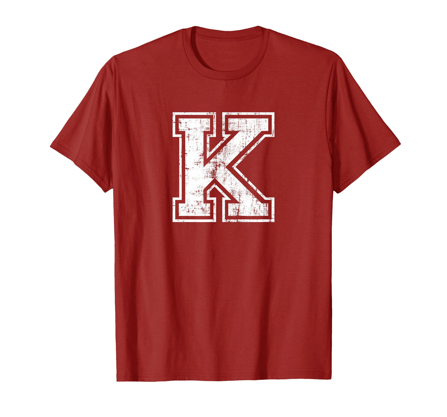 Letter K Uppercase Alphabet Initial School College Varsity T-Shirt