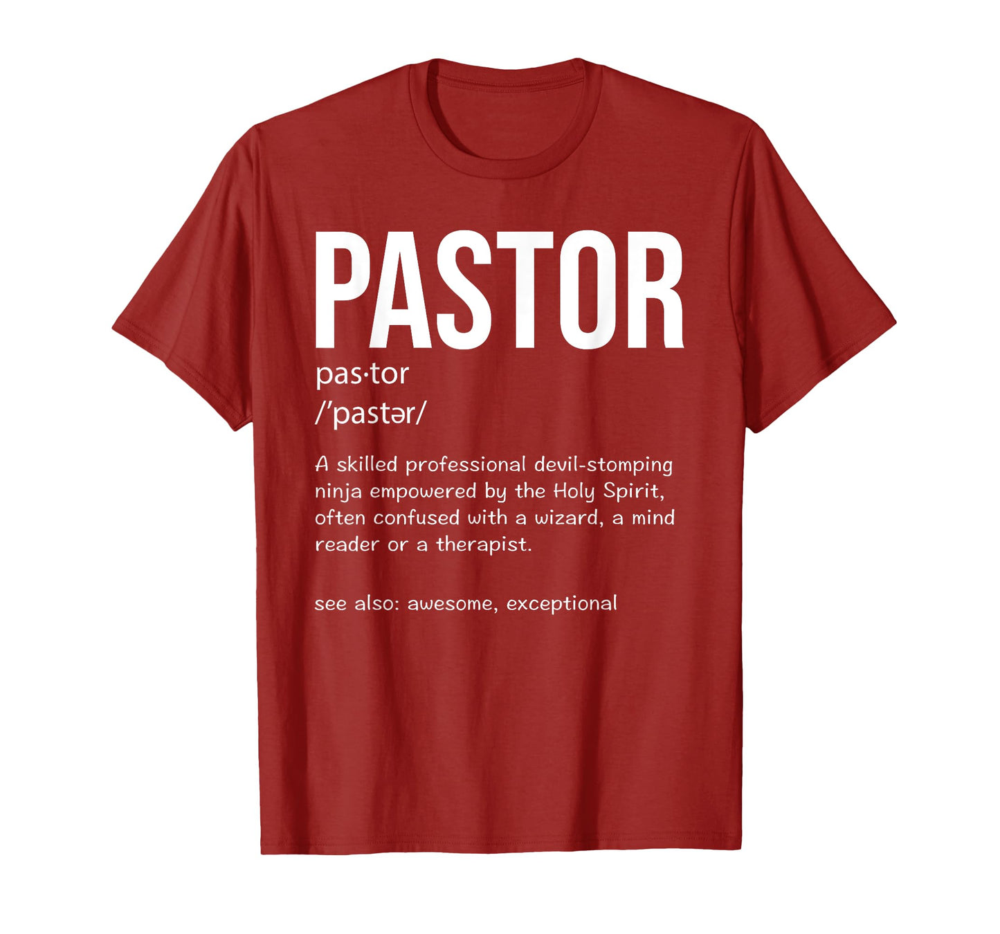 Cool Religious Lutheran Husband Wife Humor Lovers Funny Pastor Definition Christian Preachers Men Women T-Shirt