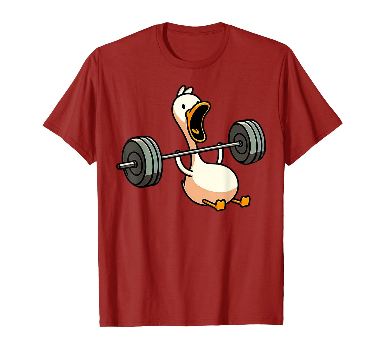 Funny Duck Deadlift Weight Lifting Bodybuilder Gym Workout T-Shirt, Small, Black