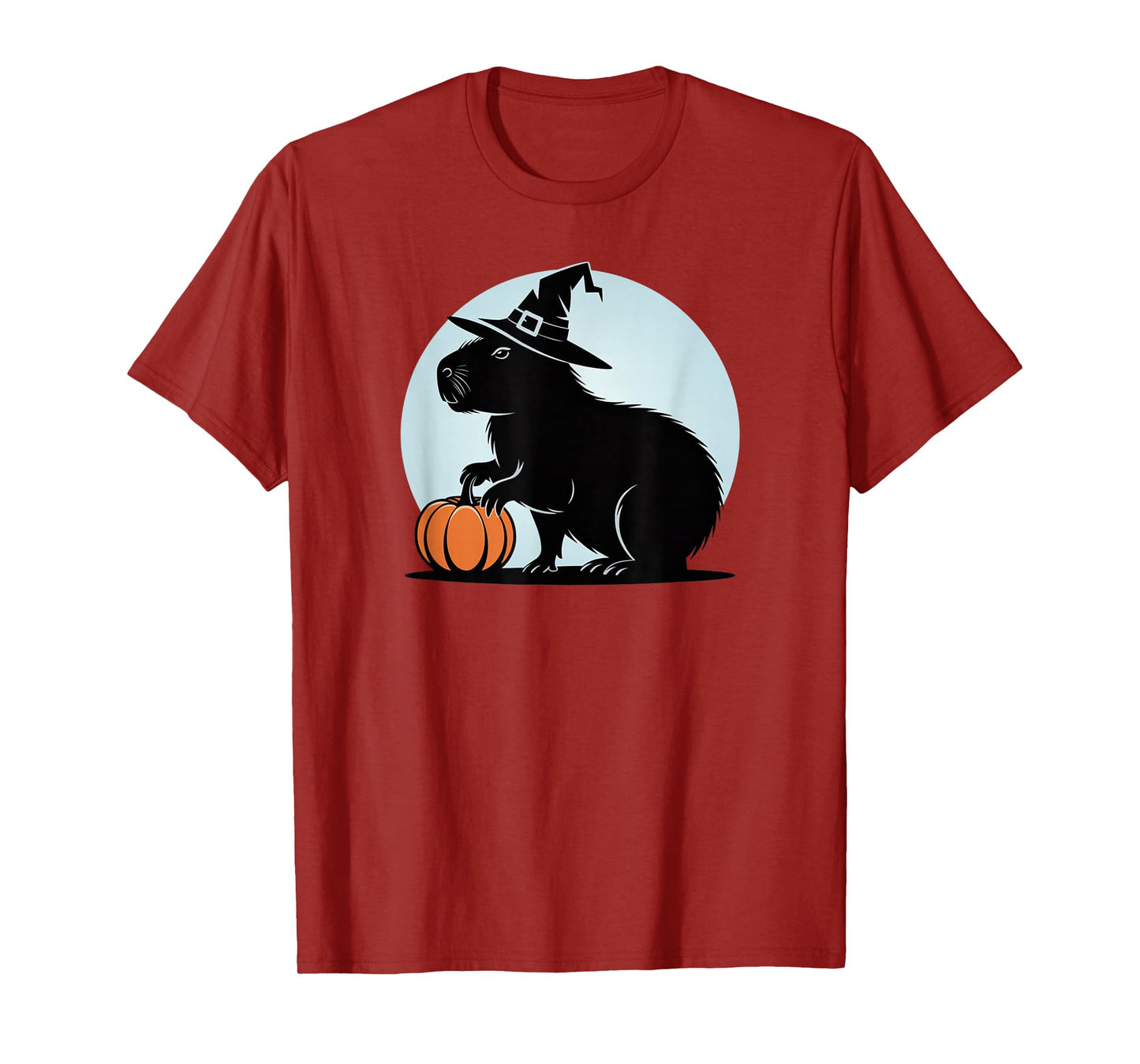 Spooky Capybara Halloween Witch Pumpkin T-Shirt