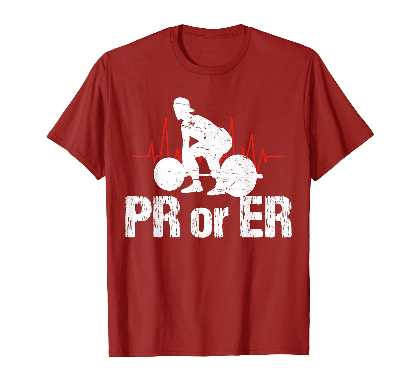 PR Or ER Funny Weightlifting Bodybuilding Apparel Vintage T-Shirt