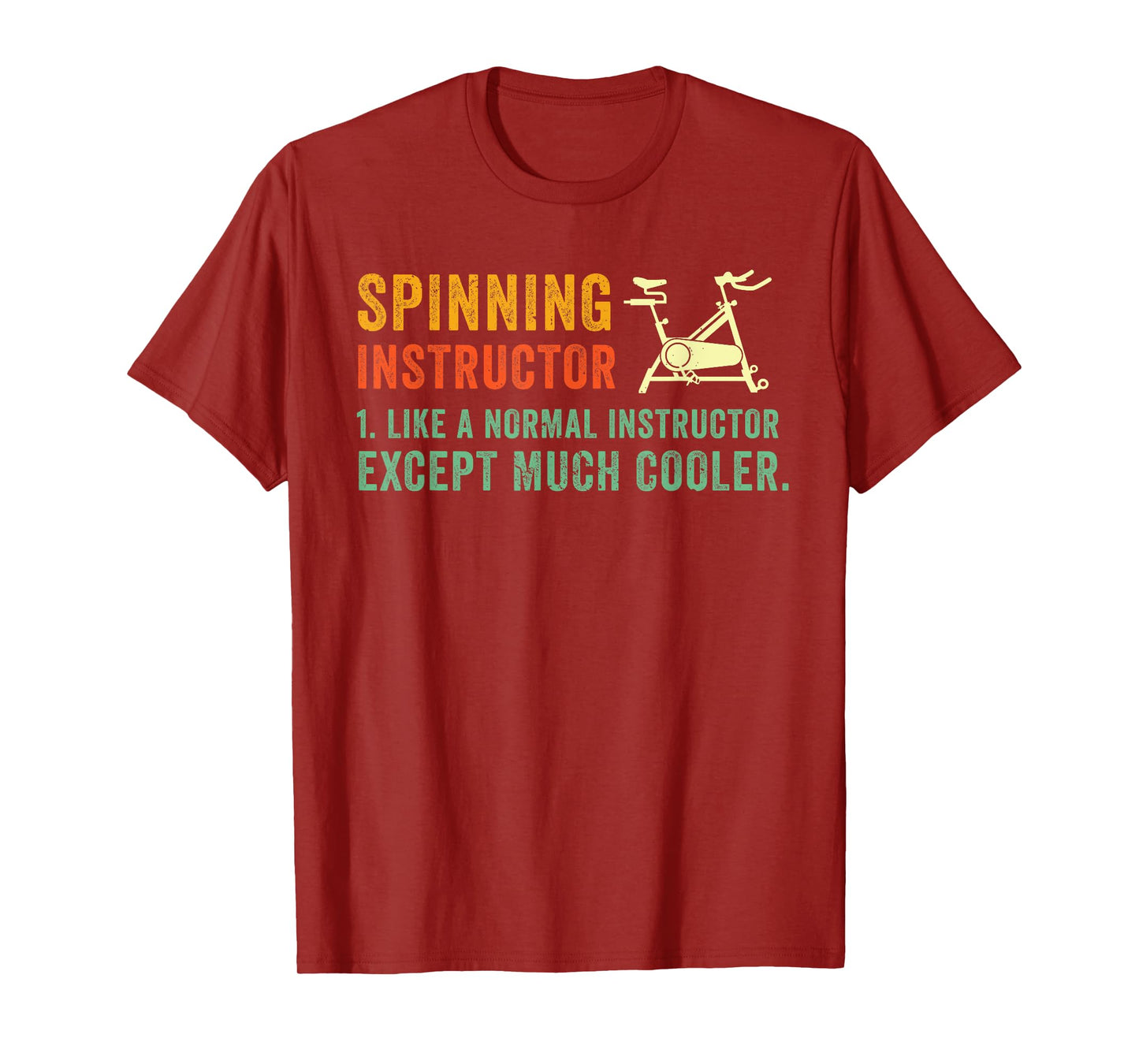 Spin Bike Funny Spin Instructor Spinning Cyclist Spinner Gym T-Shirt