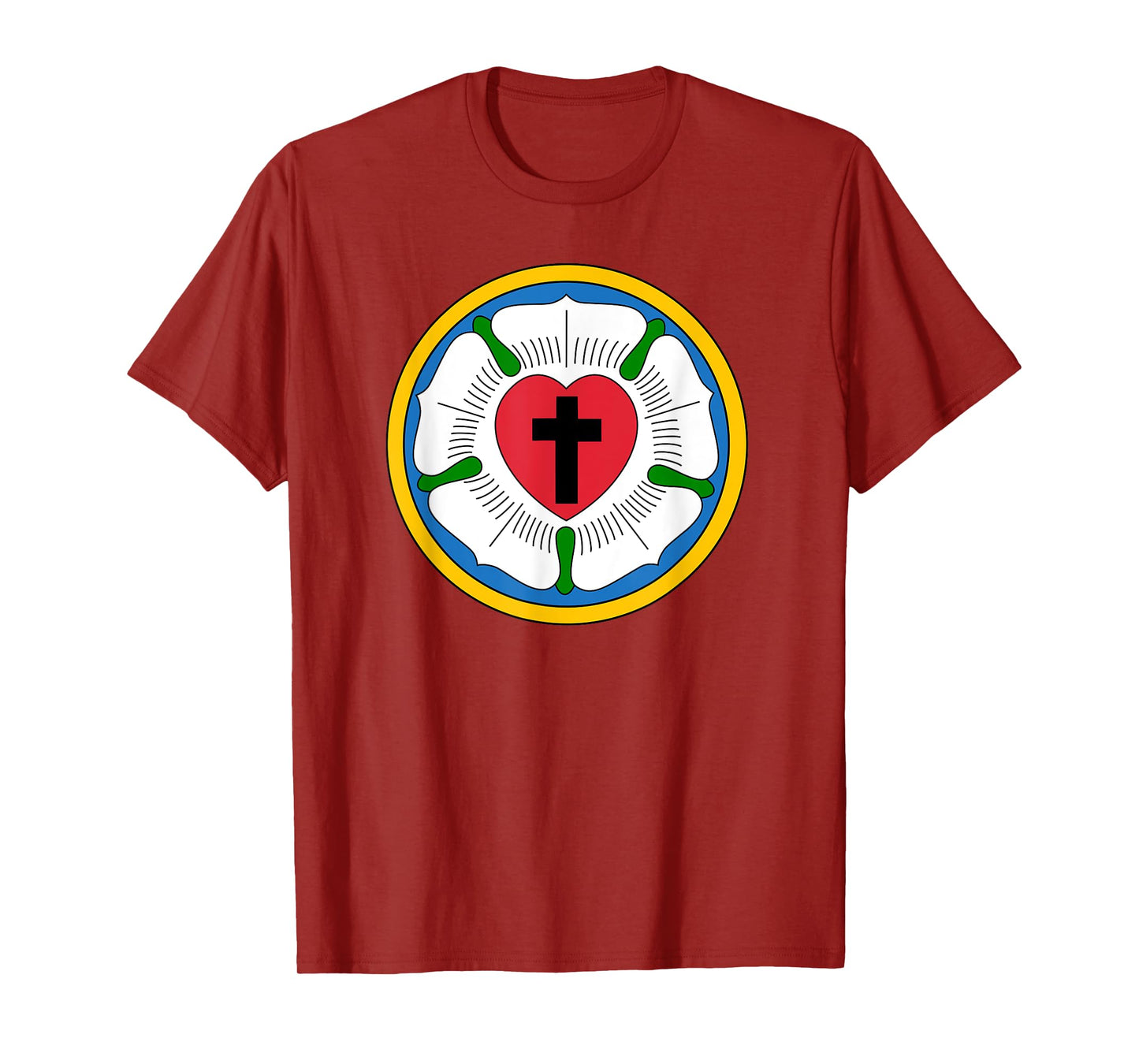 Lutheran 95 Theses Martin Luther Rose Reformation Concords T-Shirt