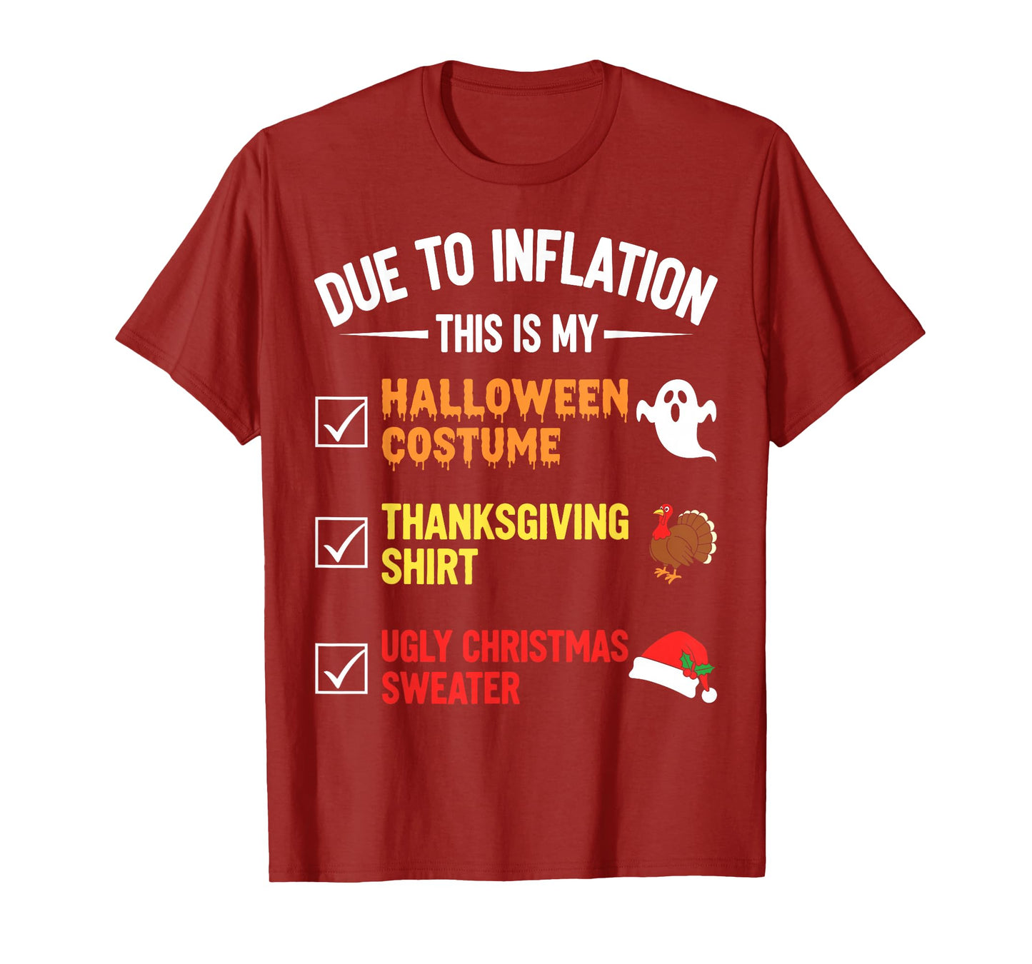Due to Inflation This My Halloween Costume Men Women Funny T-Shirt