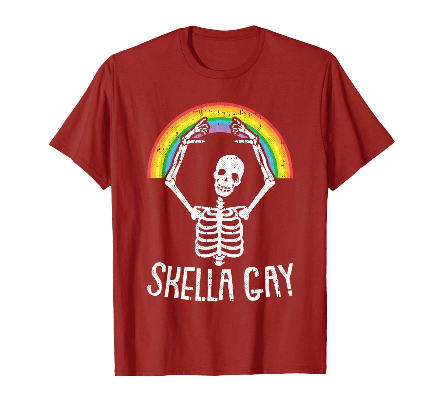 Gay Skeleton Lazy Halloween Costume Funny Skull LGBT-Q Pride T-Shirt