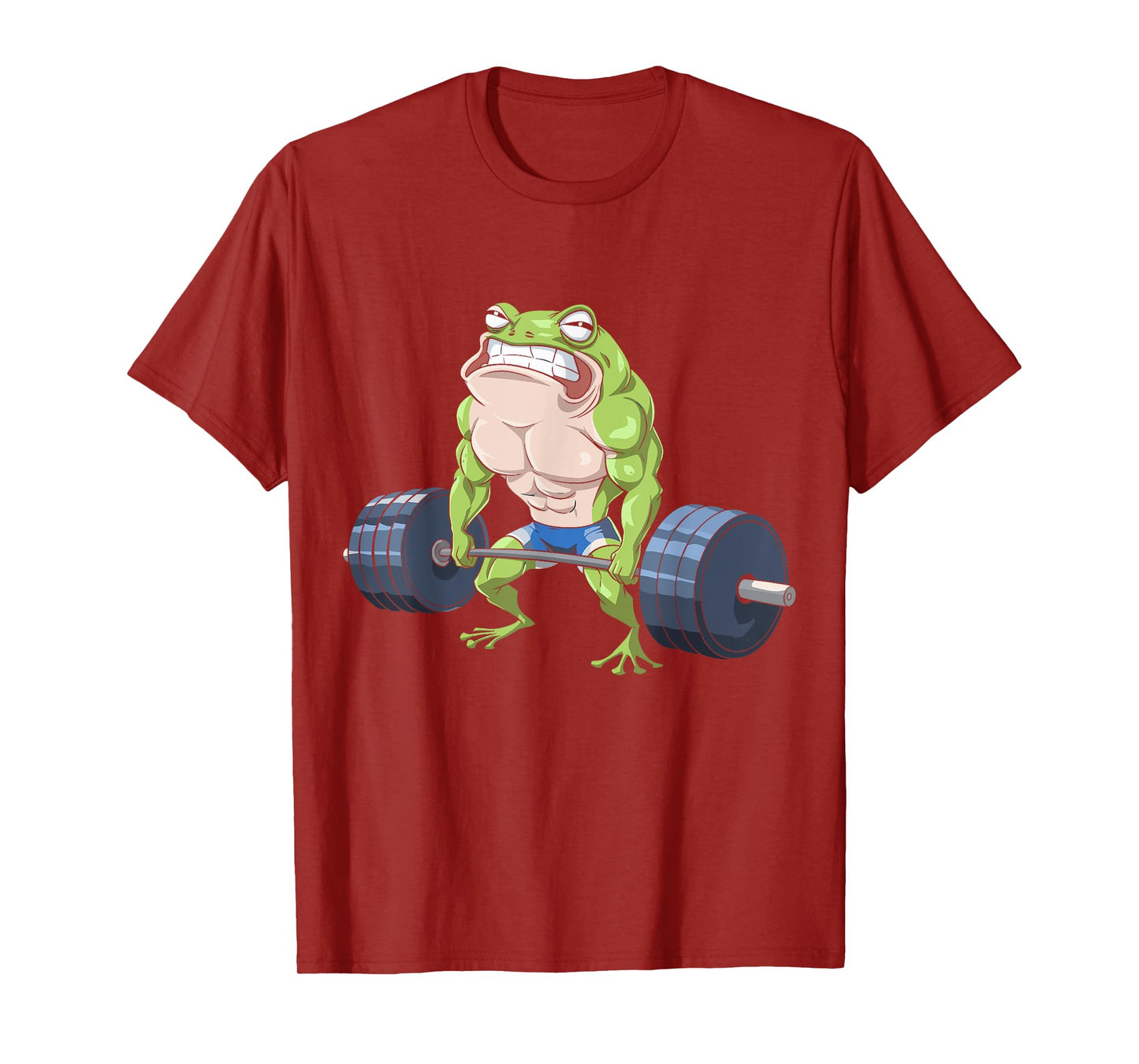 Funny Frog Weightlifting Deadlift Fitness Gym Barbell Humor T-Shirt