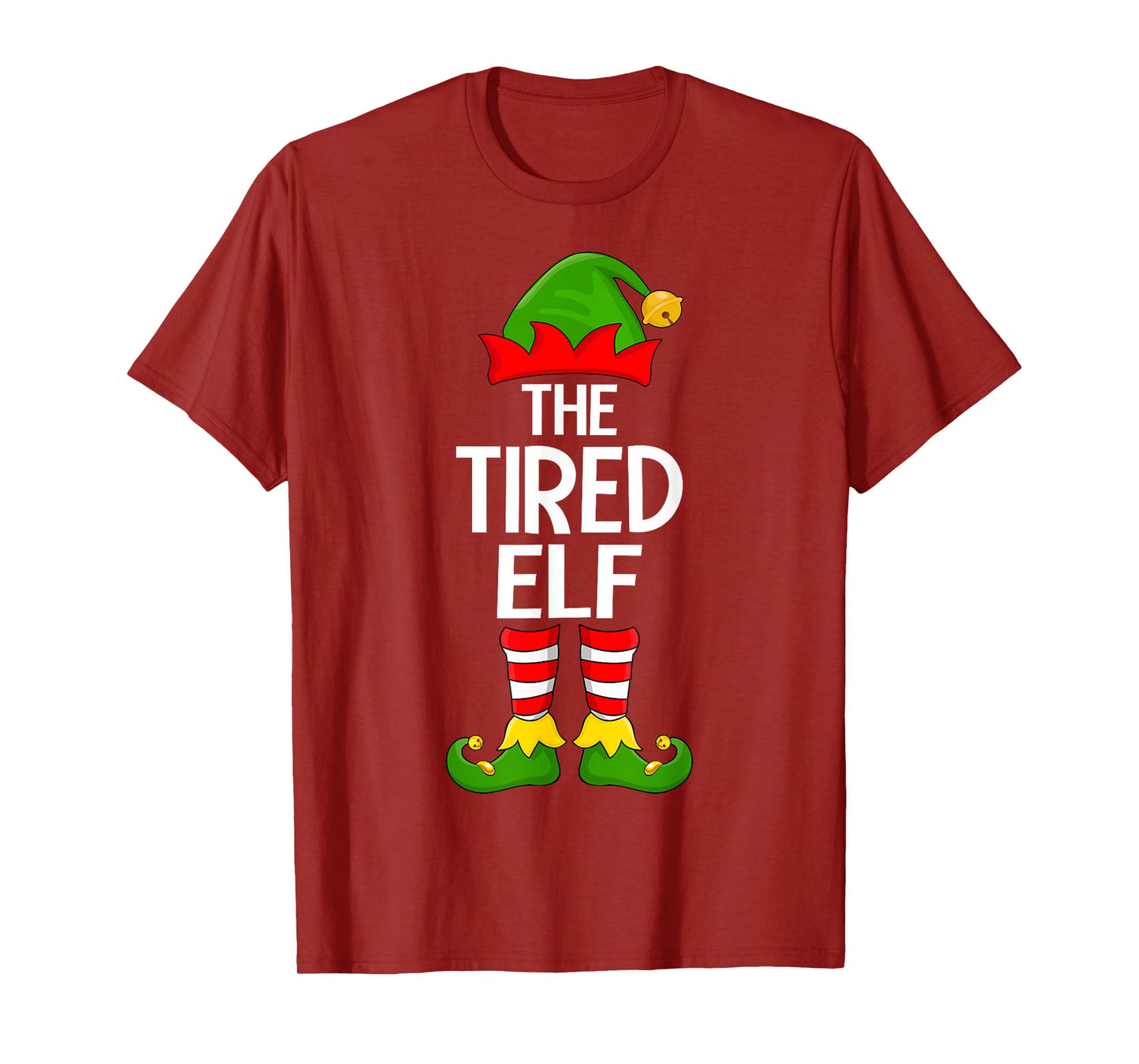 Tired Elf Xmas Matching Family Elf Squad Christmas T-Shirt