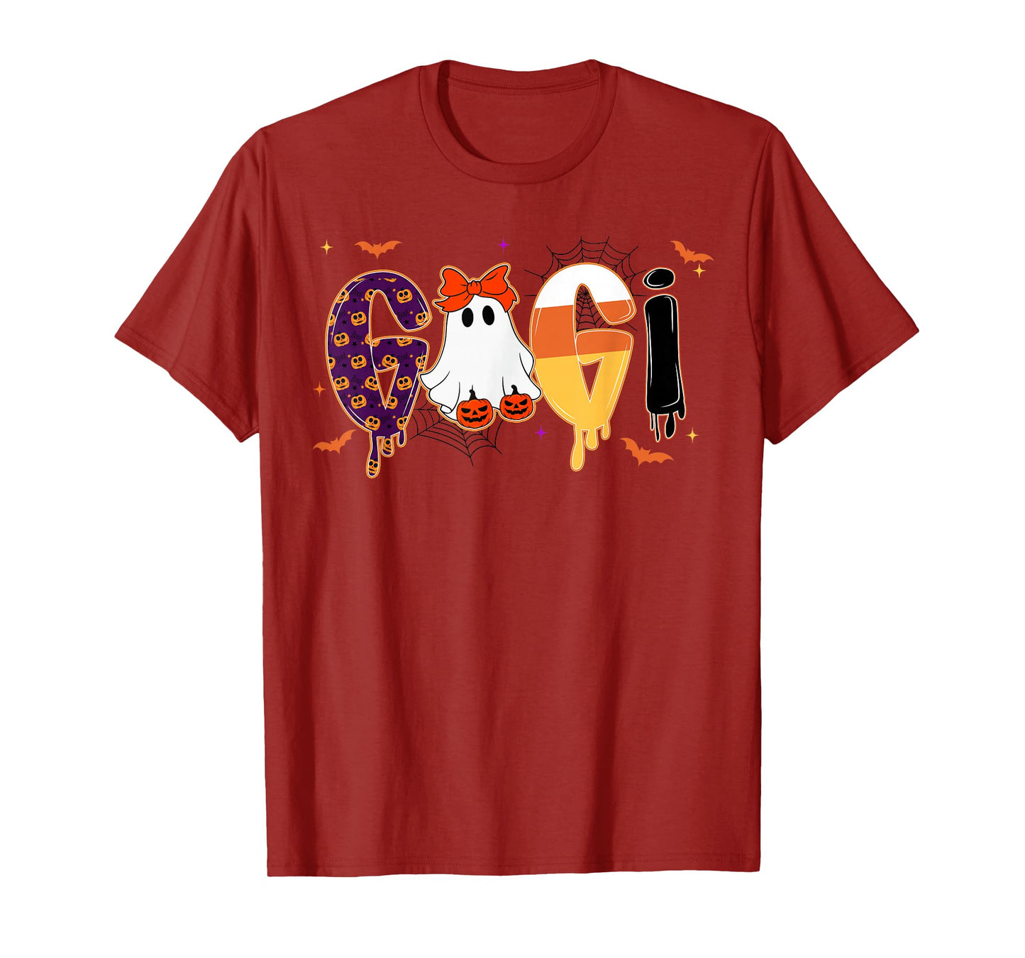 Preppy Halloween Candy Gigi, Funny Spooky Ghost Pumpkin Gigi T-Shirt