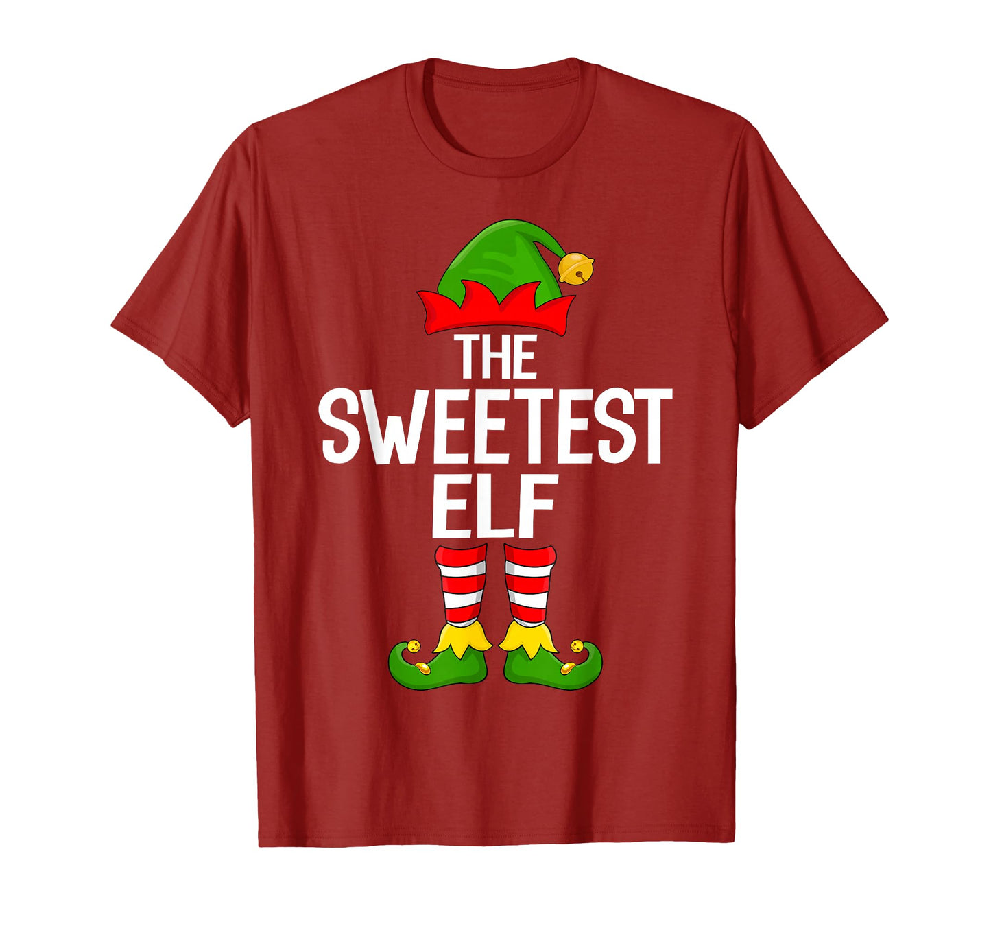 Sweetest Elf Xmas Matching Family Elf Squad Christmas T-Shirt