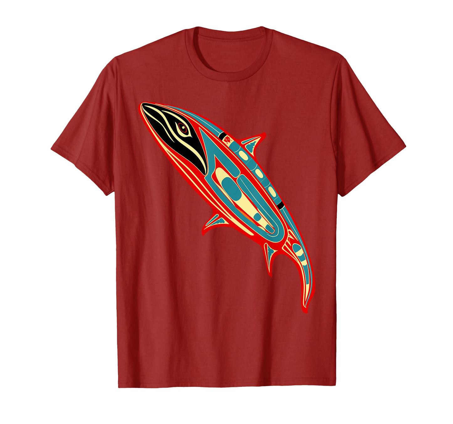 Orca in Salish Coast Weaving Design Style T-Shirt