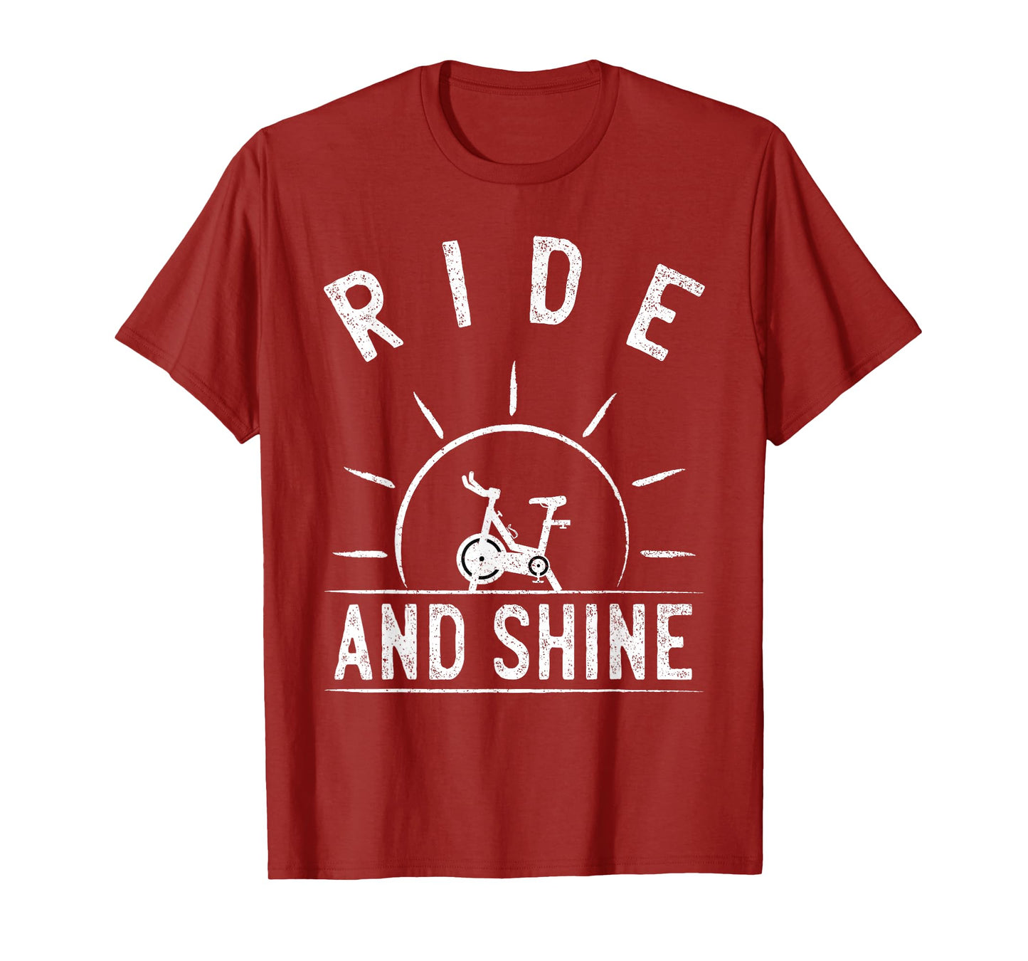 Ride and Shine Funny Indoor Spinning Spin Class Workout Gym T-Shirt