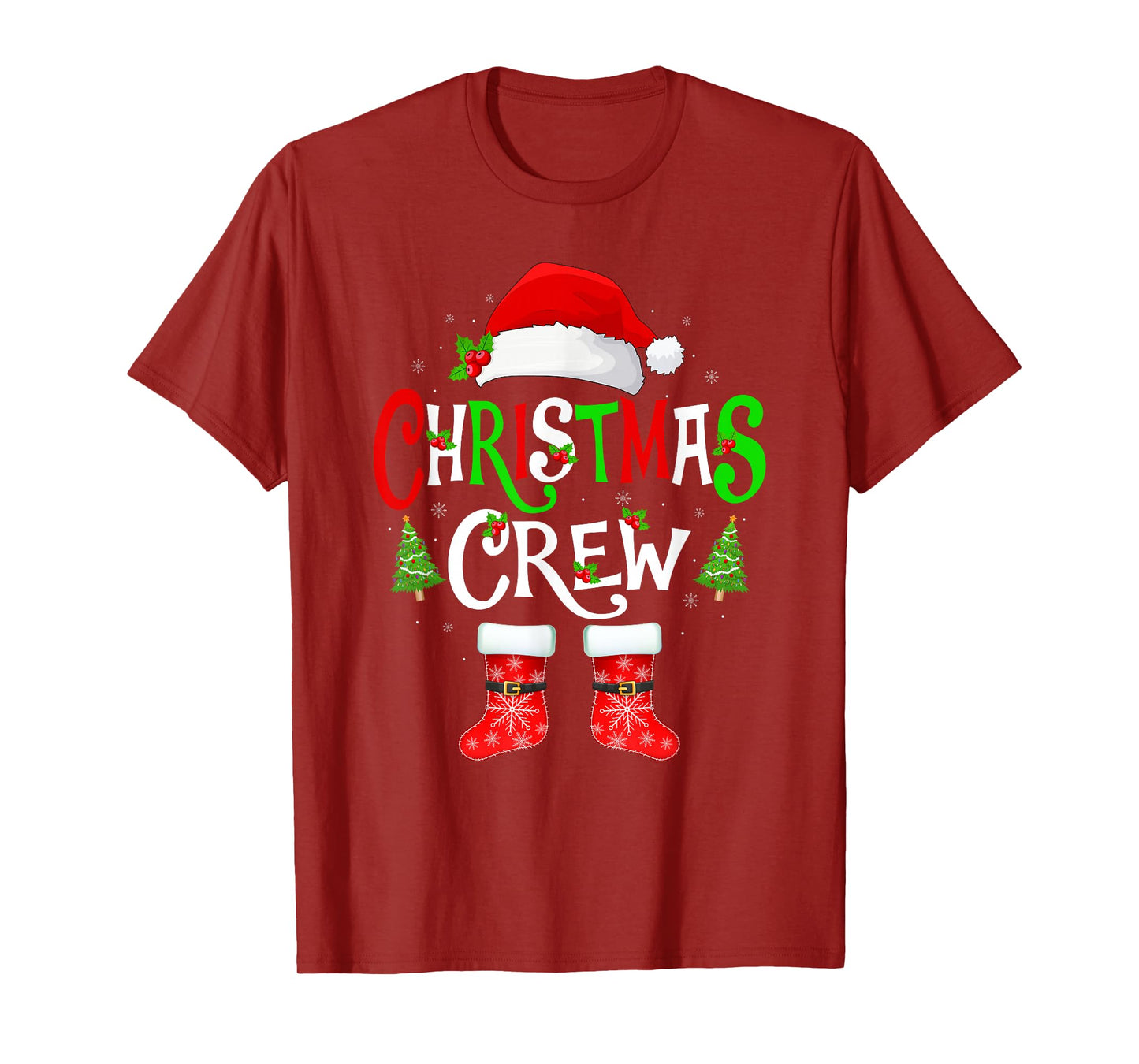 Christmas Crew Matching Family Santa Squad Xmas Pajamas T-Shirt