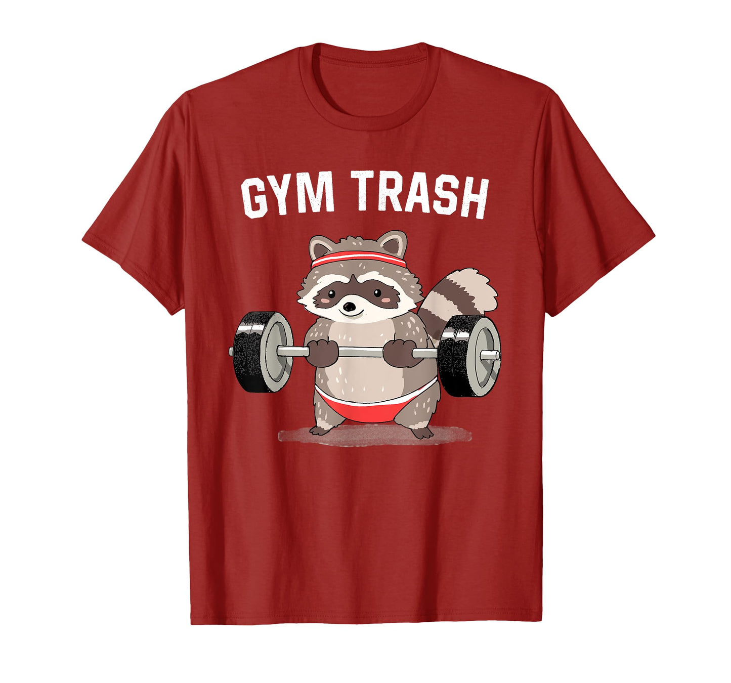 Raccoon Gym Trash Shirt Funny Fitness Racoon Weightlifting T-Shirt