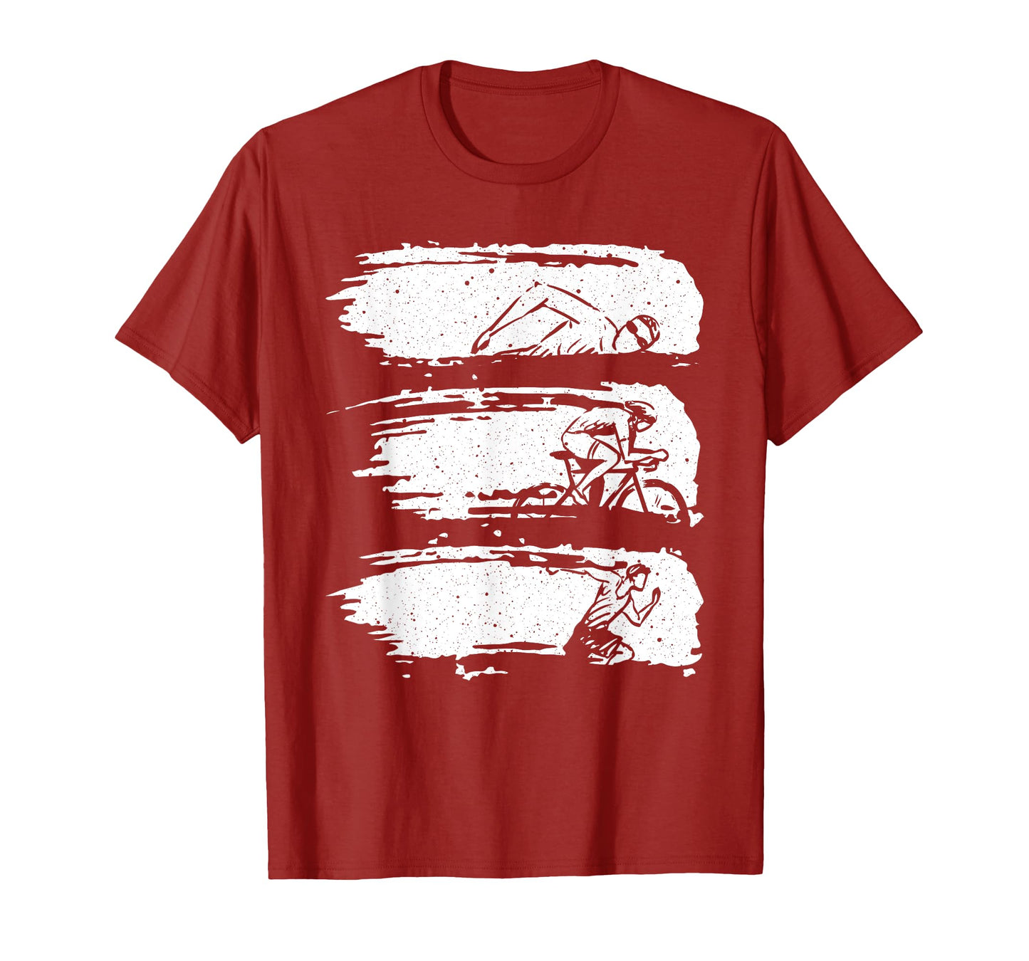 Funny Triathlon Swim Bike Run Design Men Women Triathletes T-Shirt