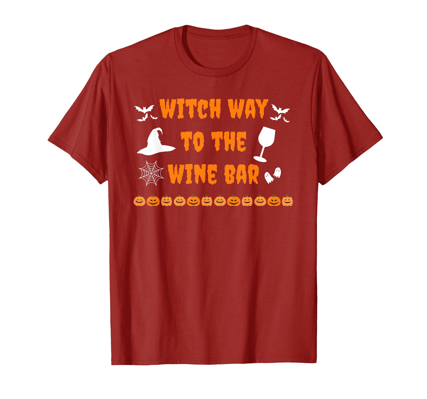 Witch Way to The Wine Bar Halloween Autumn Fall Boozy Funny T-Shirt