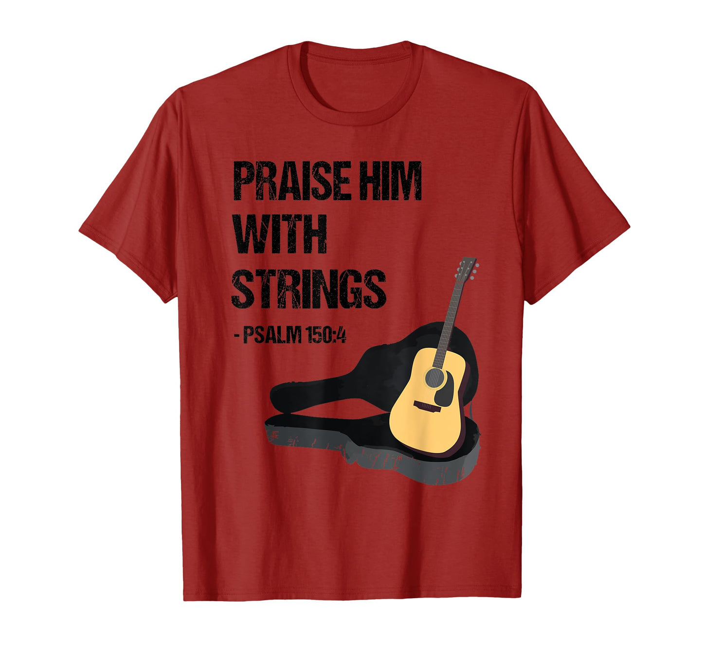 Praise Him With Strings Christian Guitar Player T Shirt T-Shirt