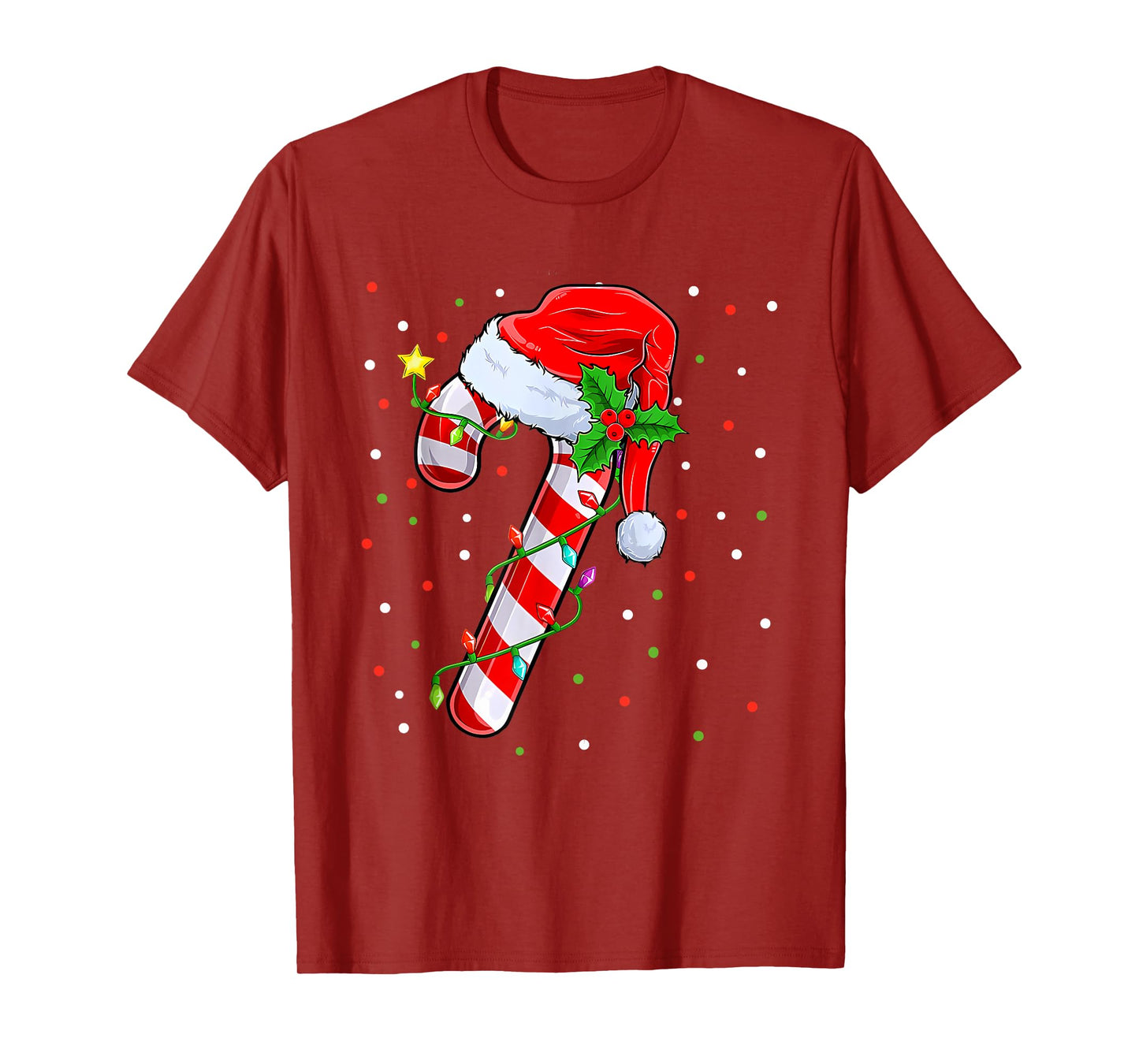 Candy Cane Crew Christmas Lights Family Matching Xmas Girls T-Shirt