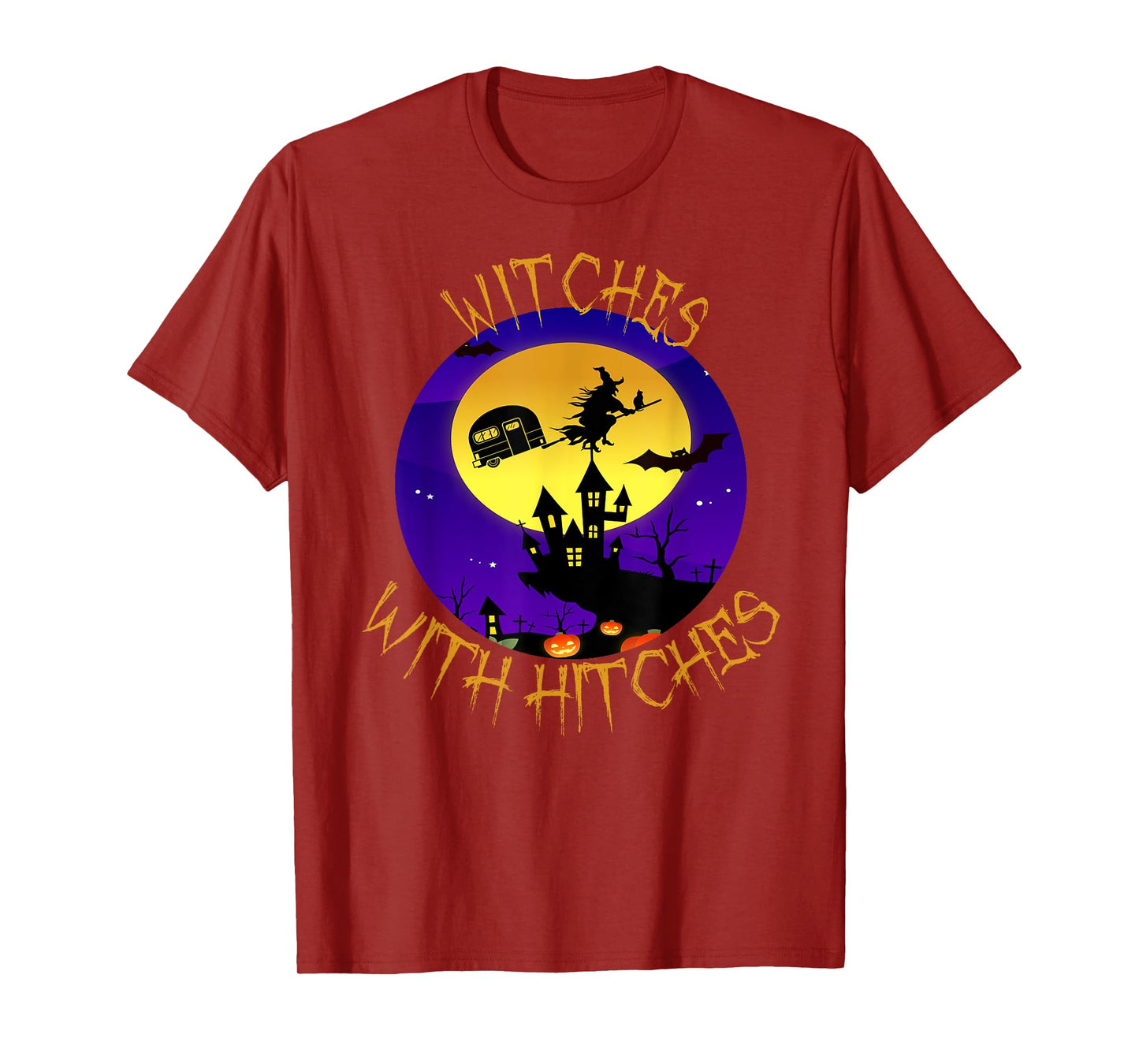 Witches with Hitches Halloween Camping Gift T-Shirt